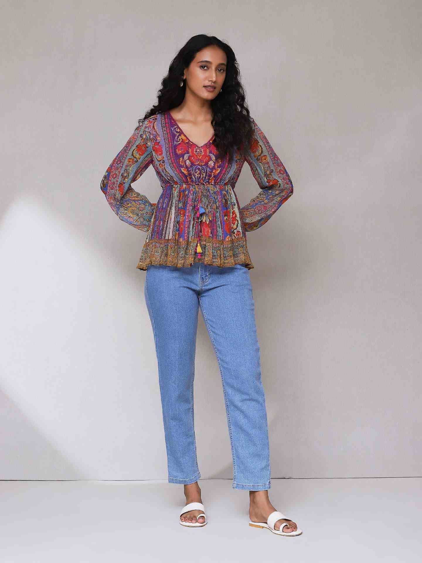 Purple Mogra Tiered Top