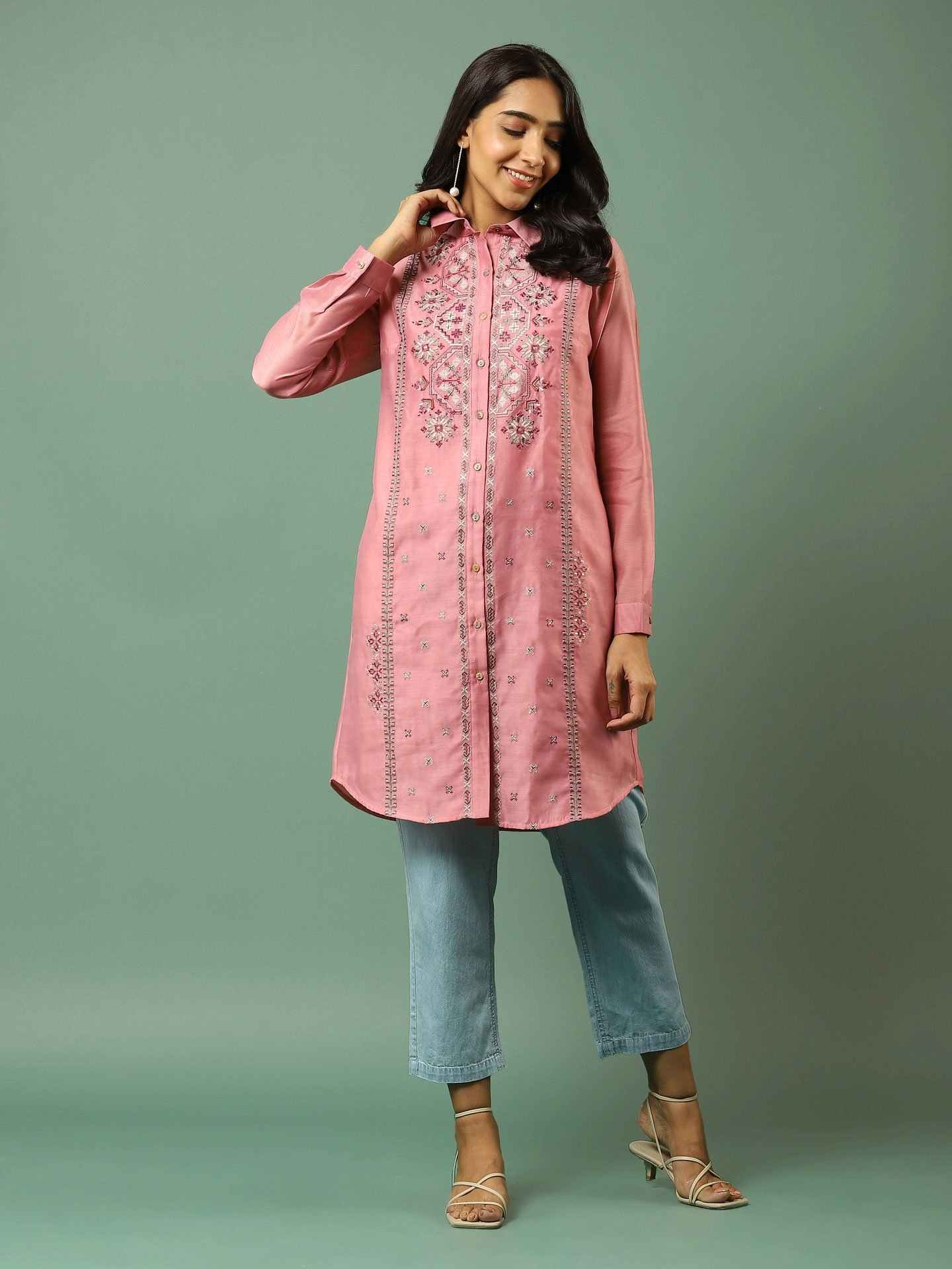 Dusky Pink Adina Kurta