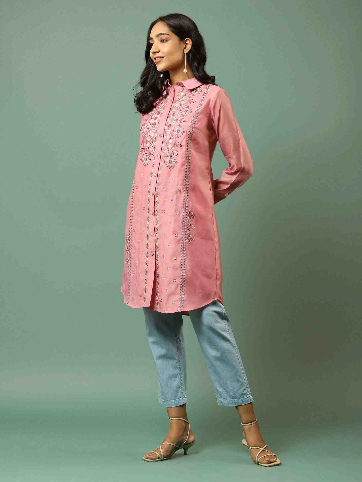 Dusky Pink Adina Kurta