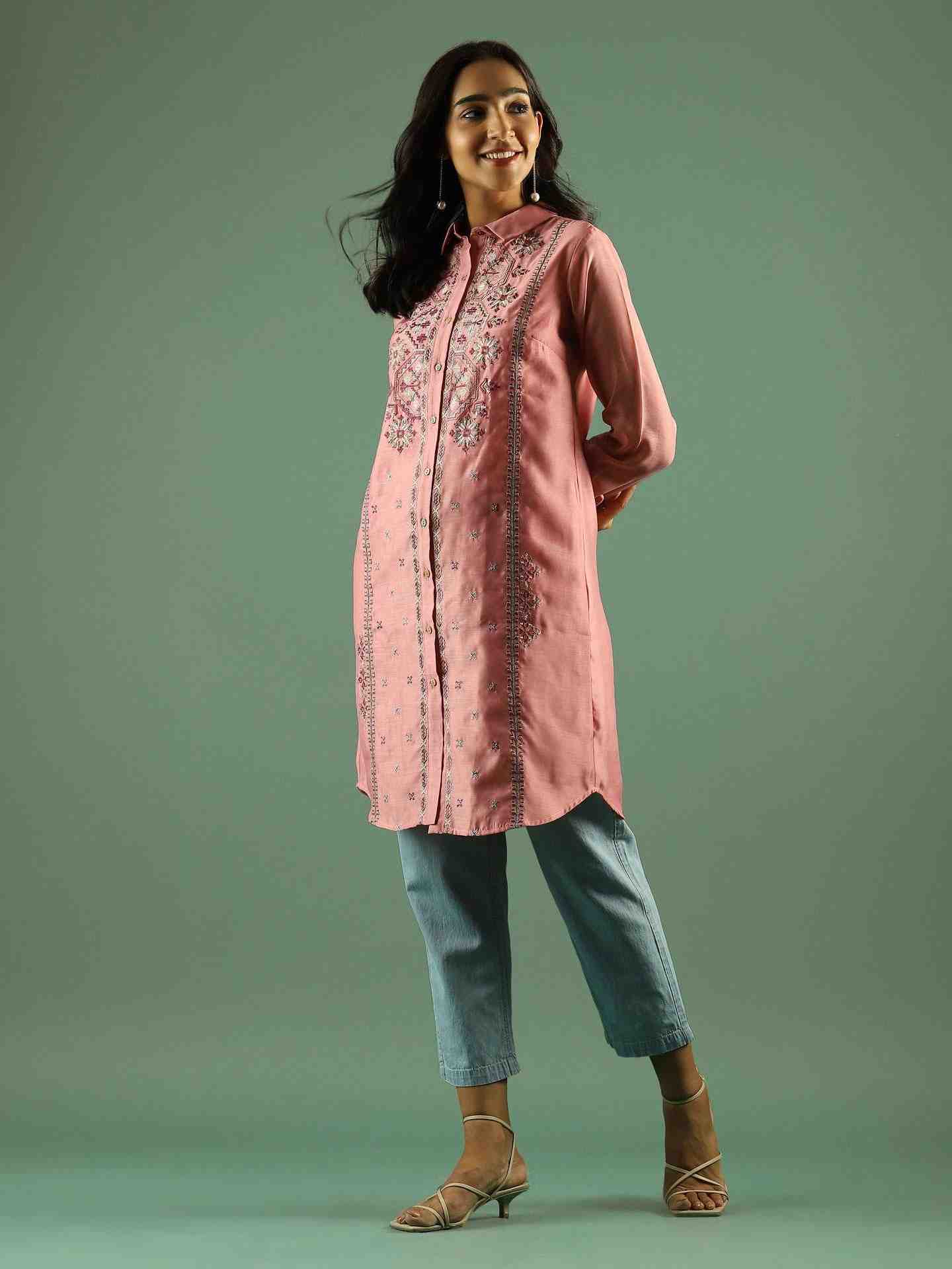 Dusky Pink Adina Kurta