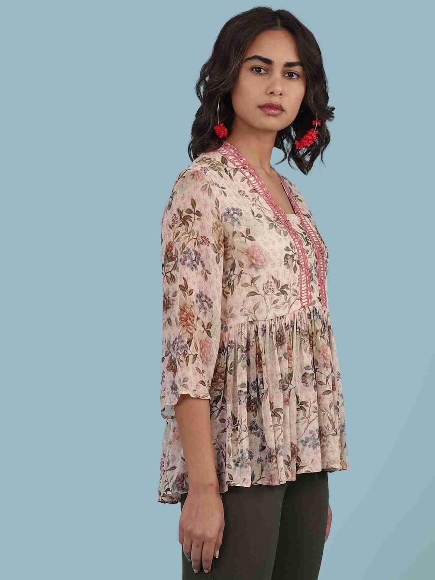 Pink Kasa Tiered Top