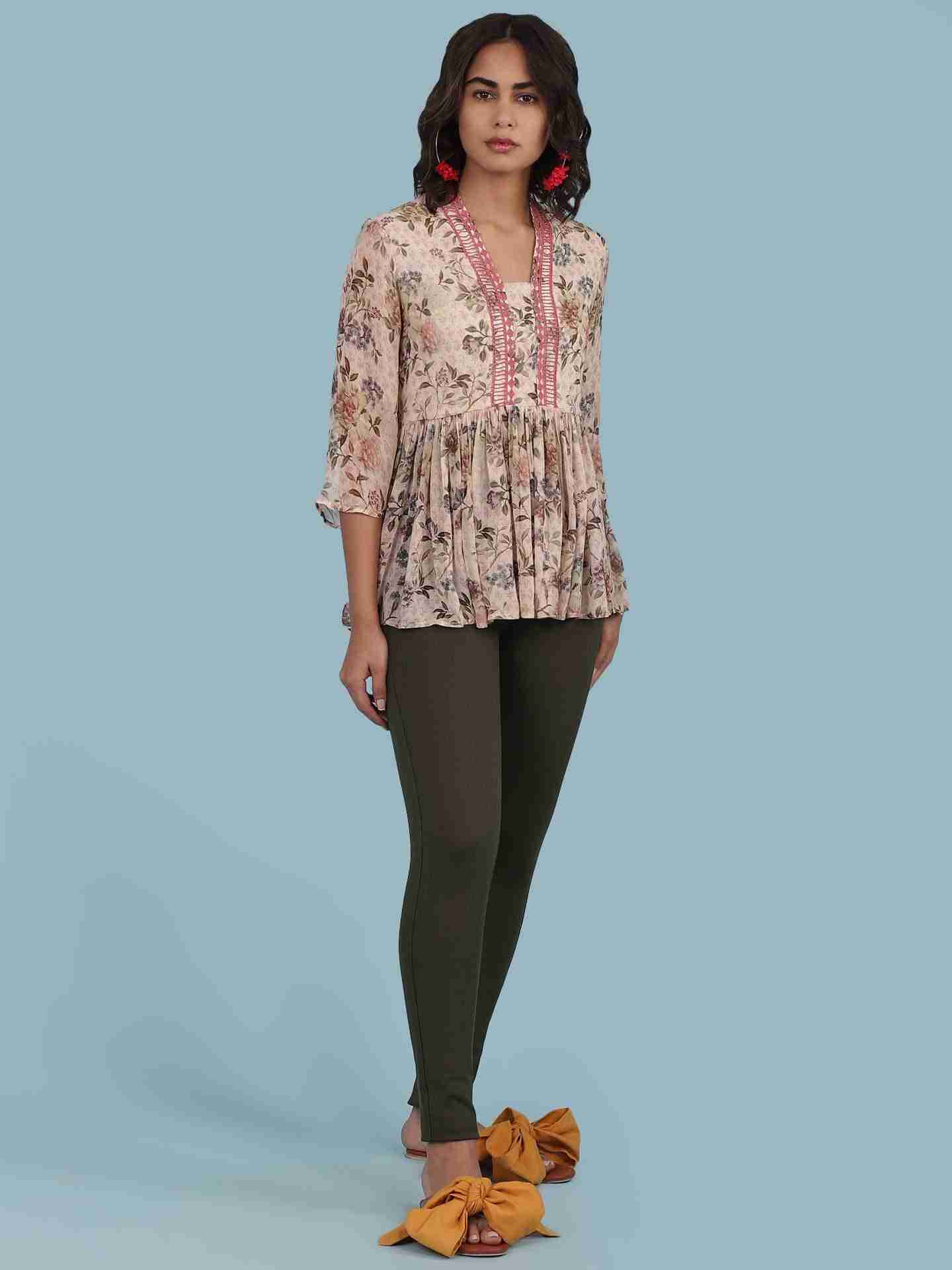 Pink Kasa Tiered Top