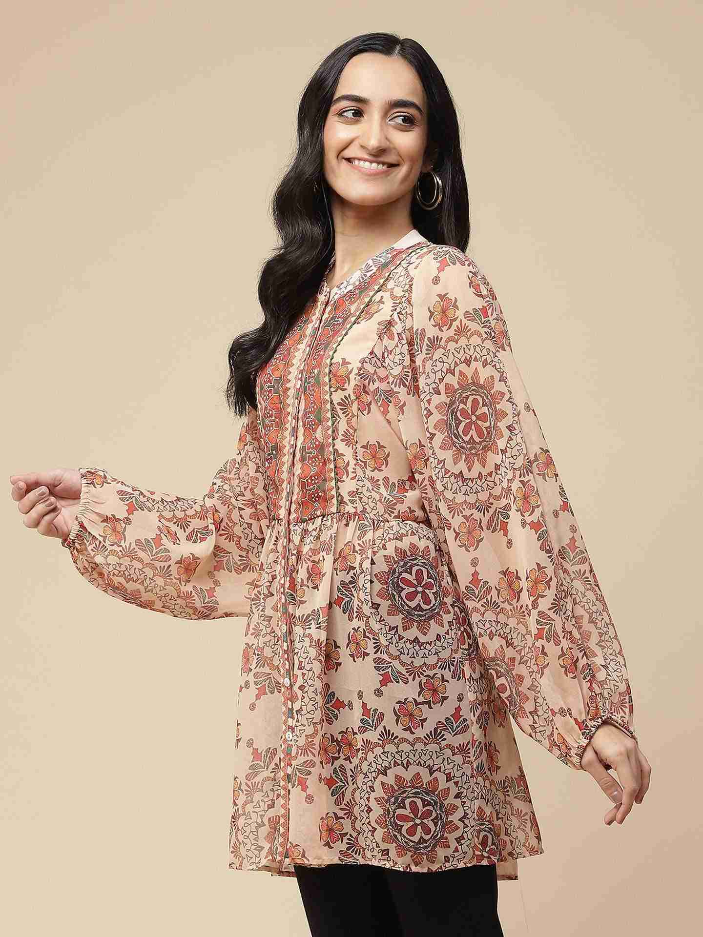 Beige Adriti Tunic