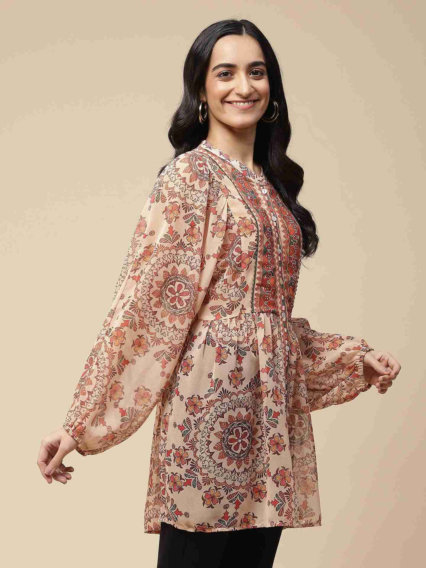 Beige Adriti Tunic