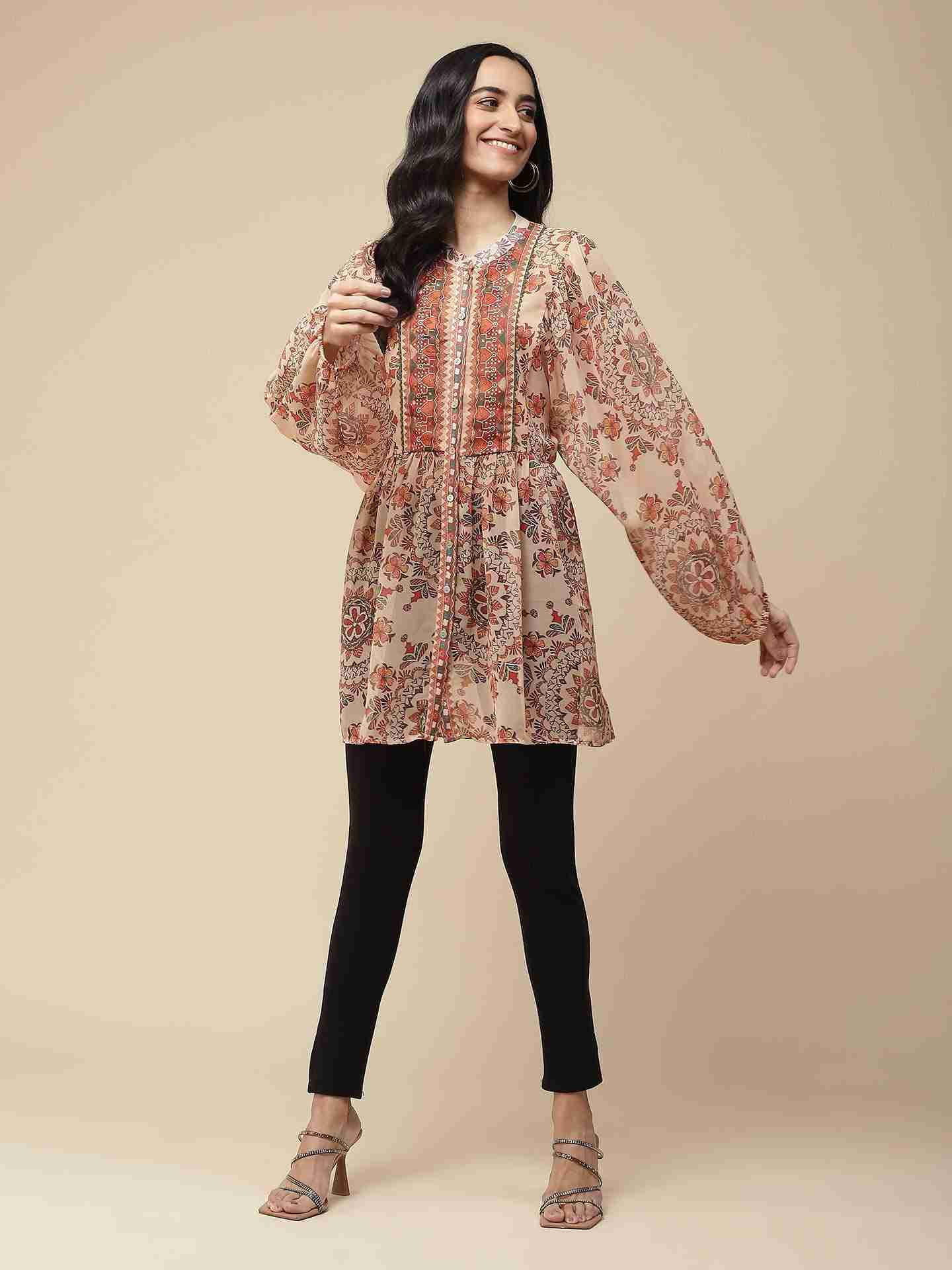 Beige Adriti Tunic