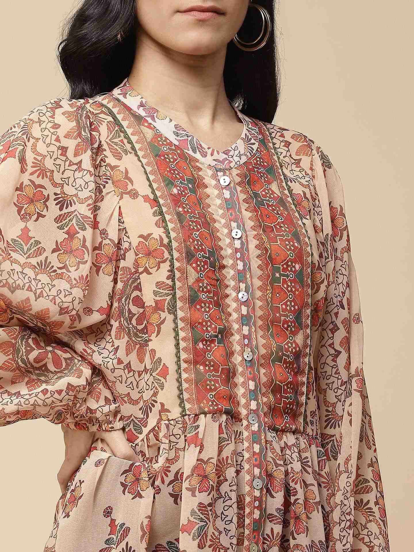 Beige Adriti Tunic