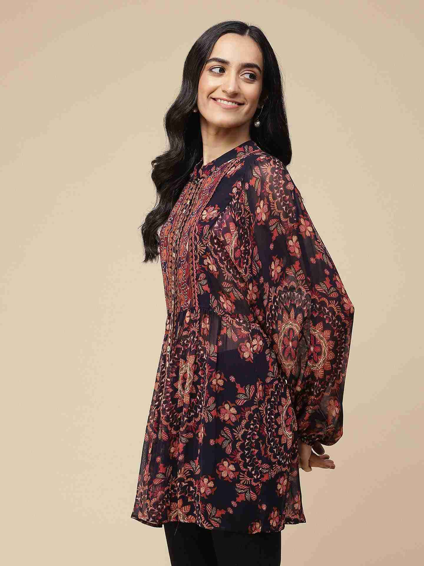 Navy Adriti Tunic