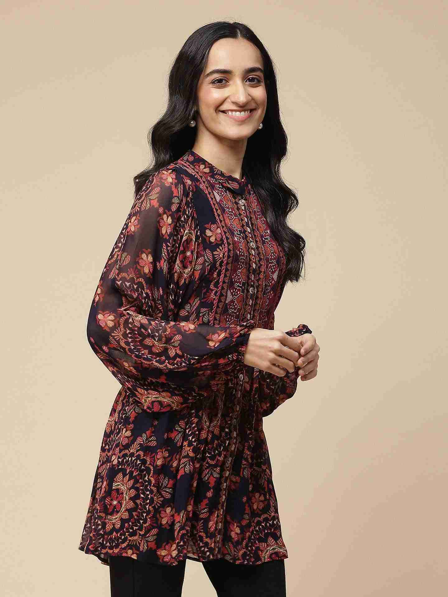 Navy Adriti Tunic