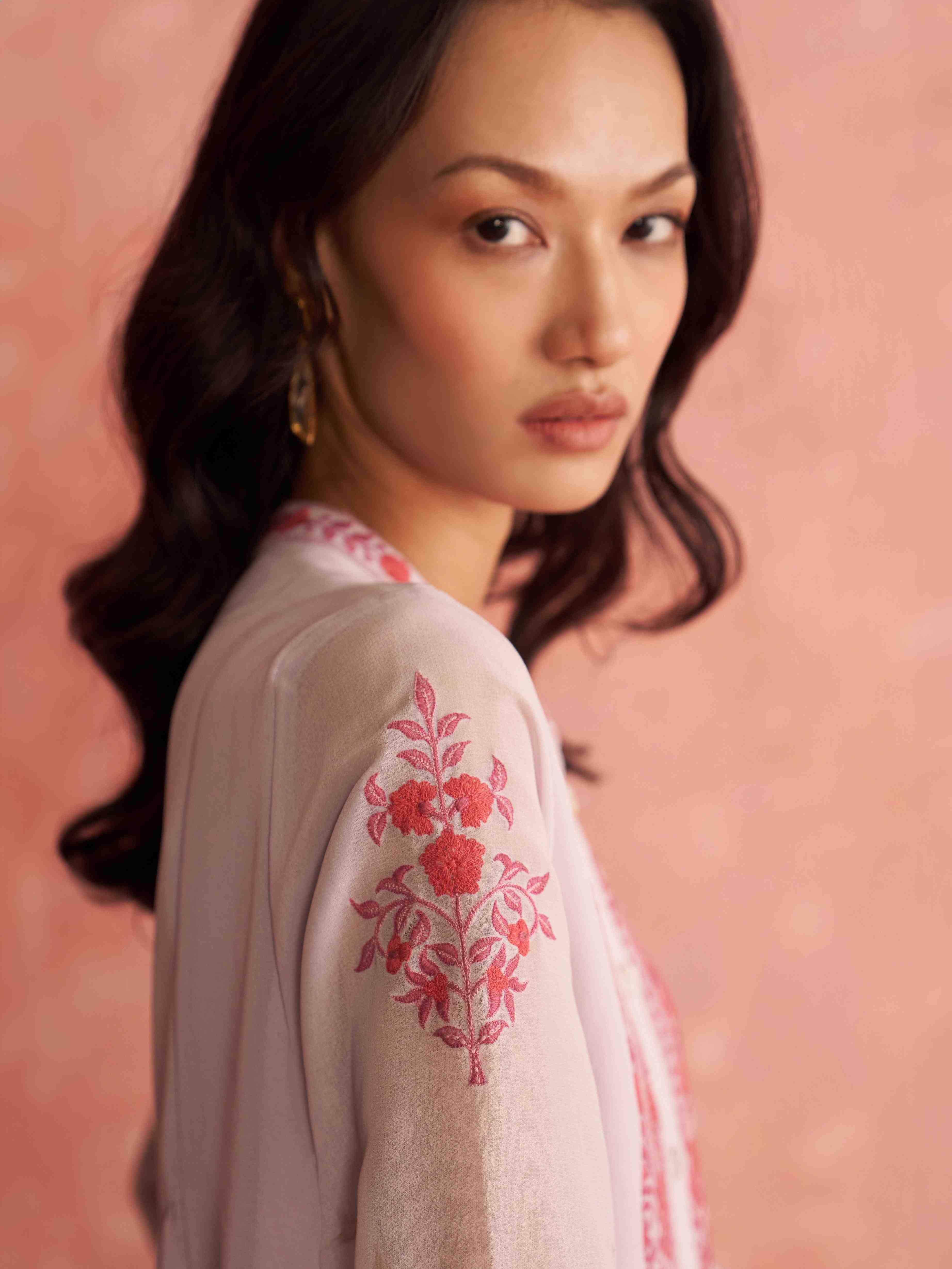 Lilac Shloka Solid Kurti