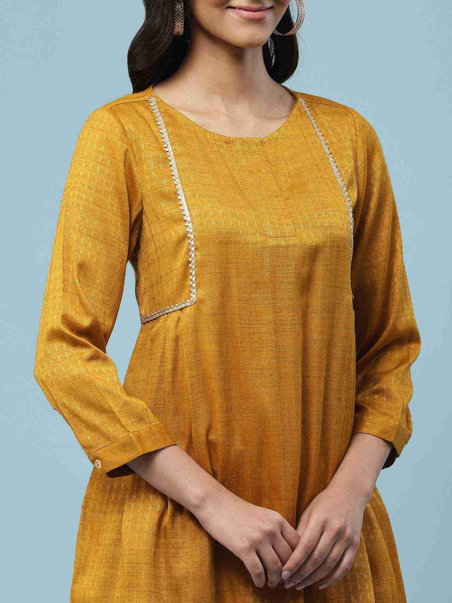 Yellow Nayantara Tiered Top