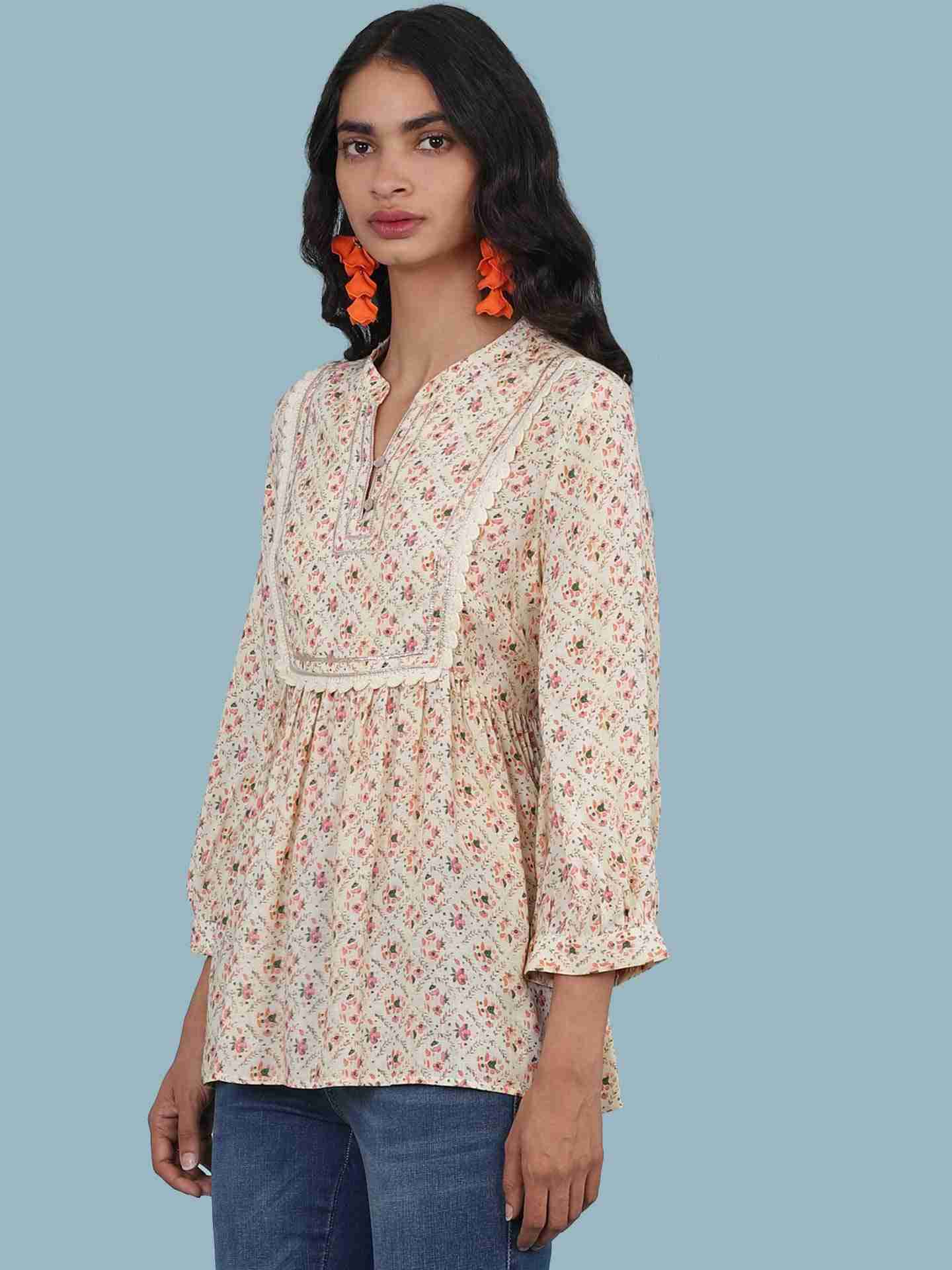 Ecru Waterlily Kurti