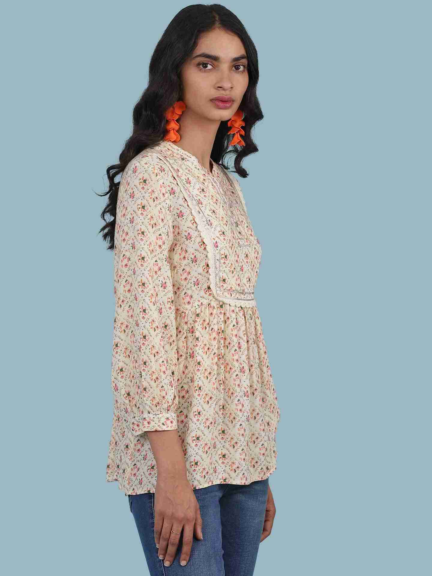 Ecru Waterlily Kurti