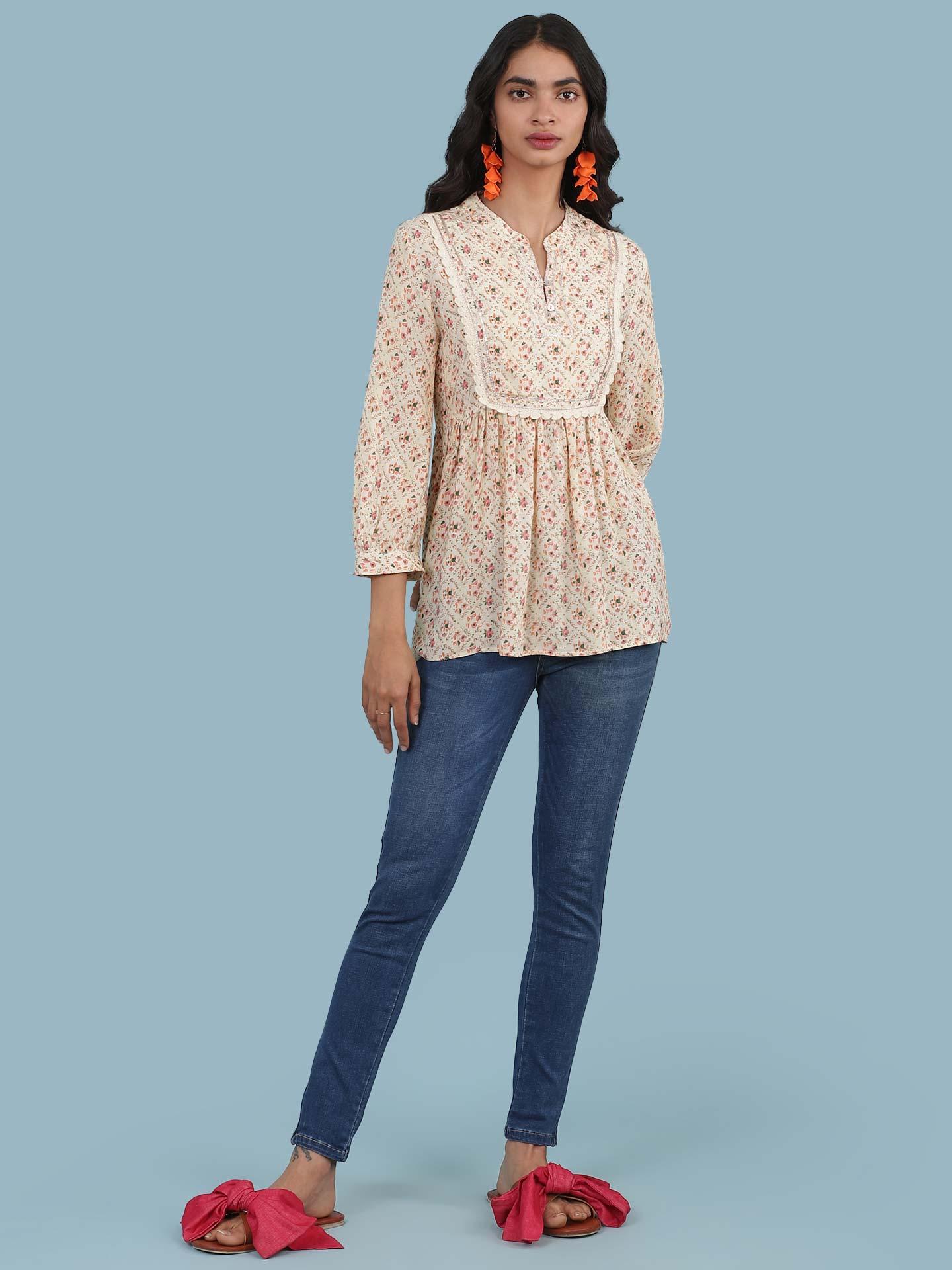 Ecru Waterlily Kurti