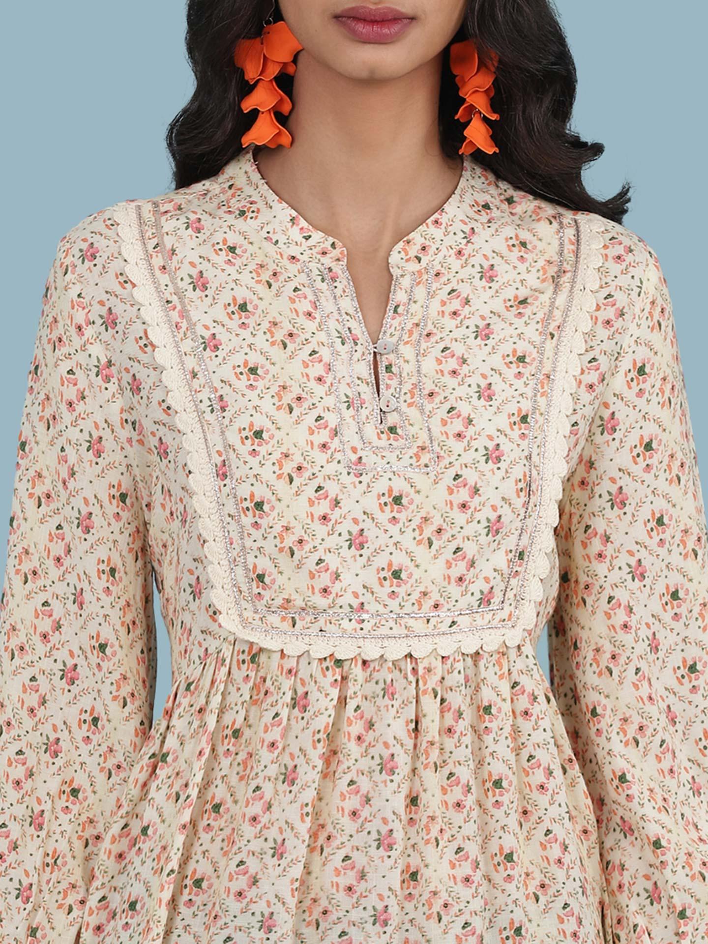 Ecru Waterlily Kurti