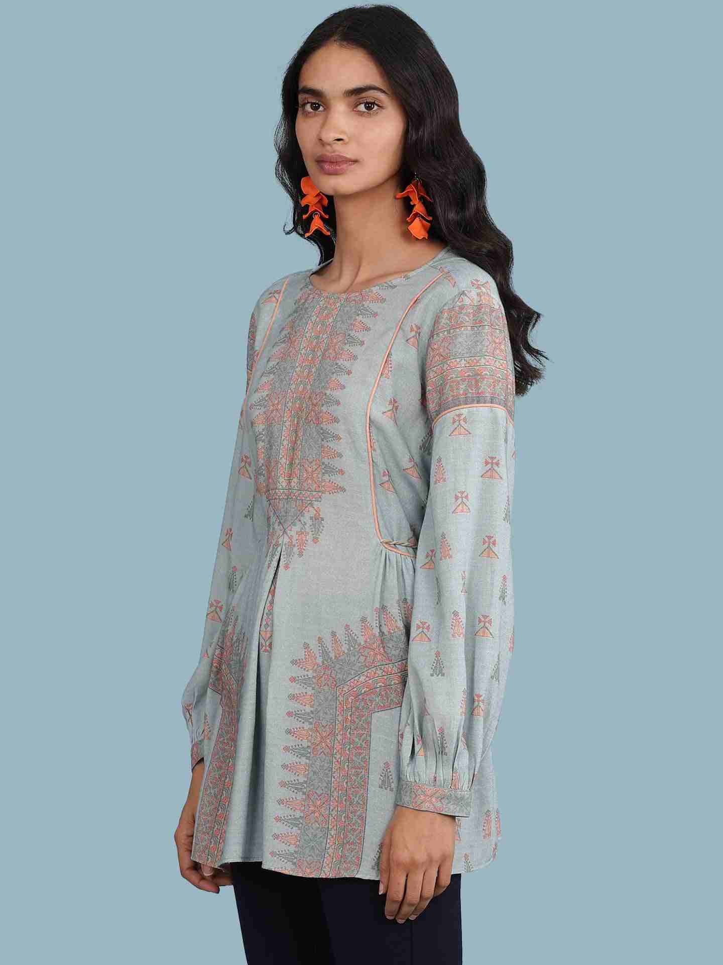 Sky Blue Gunj Kurti