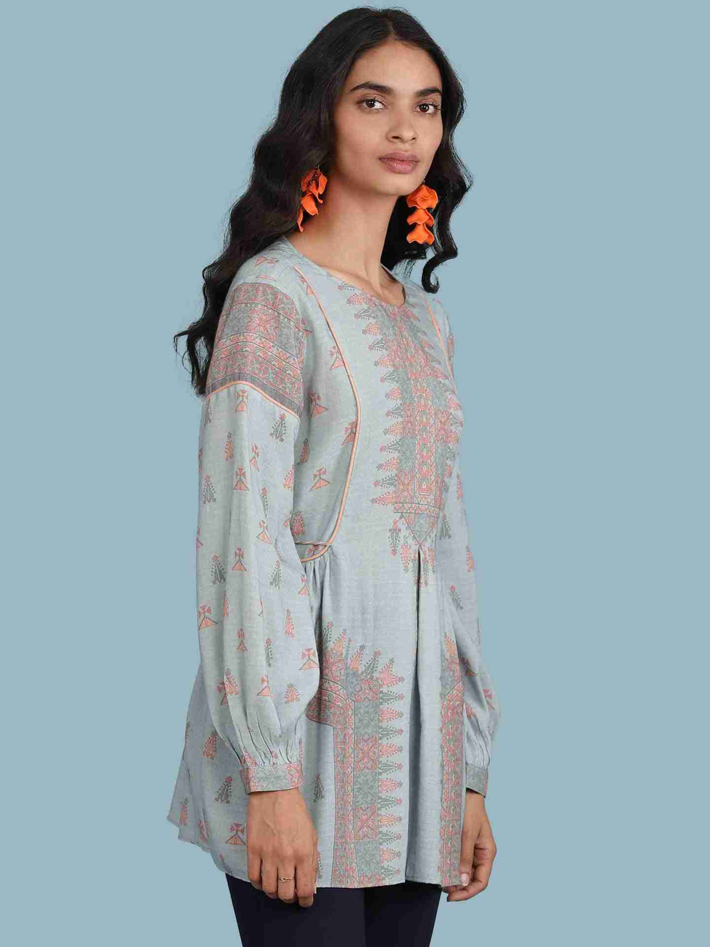 Sky Blue Gunj Kurti