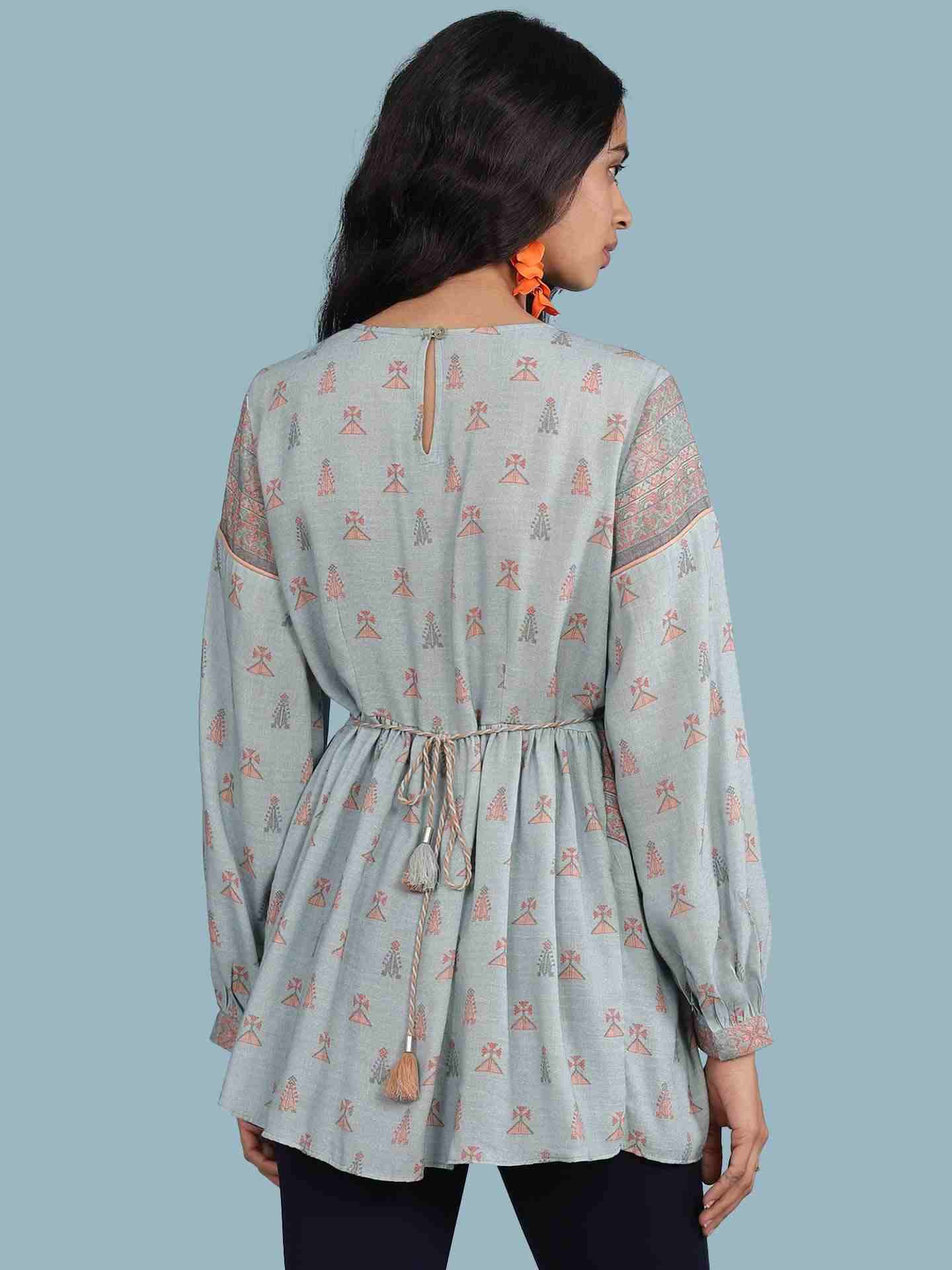 Sky Blue Gunj Kurti