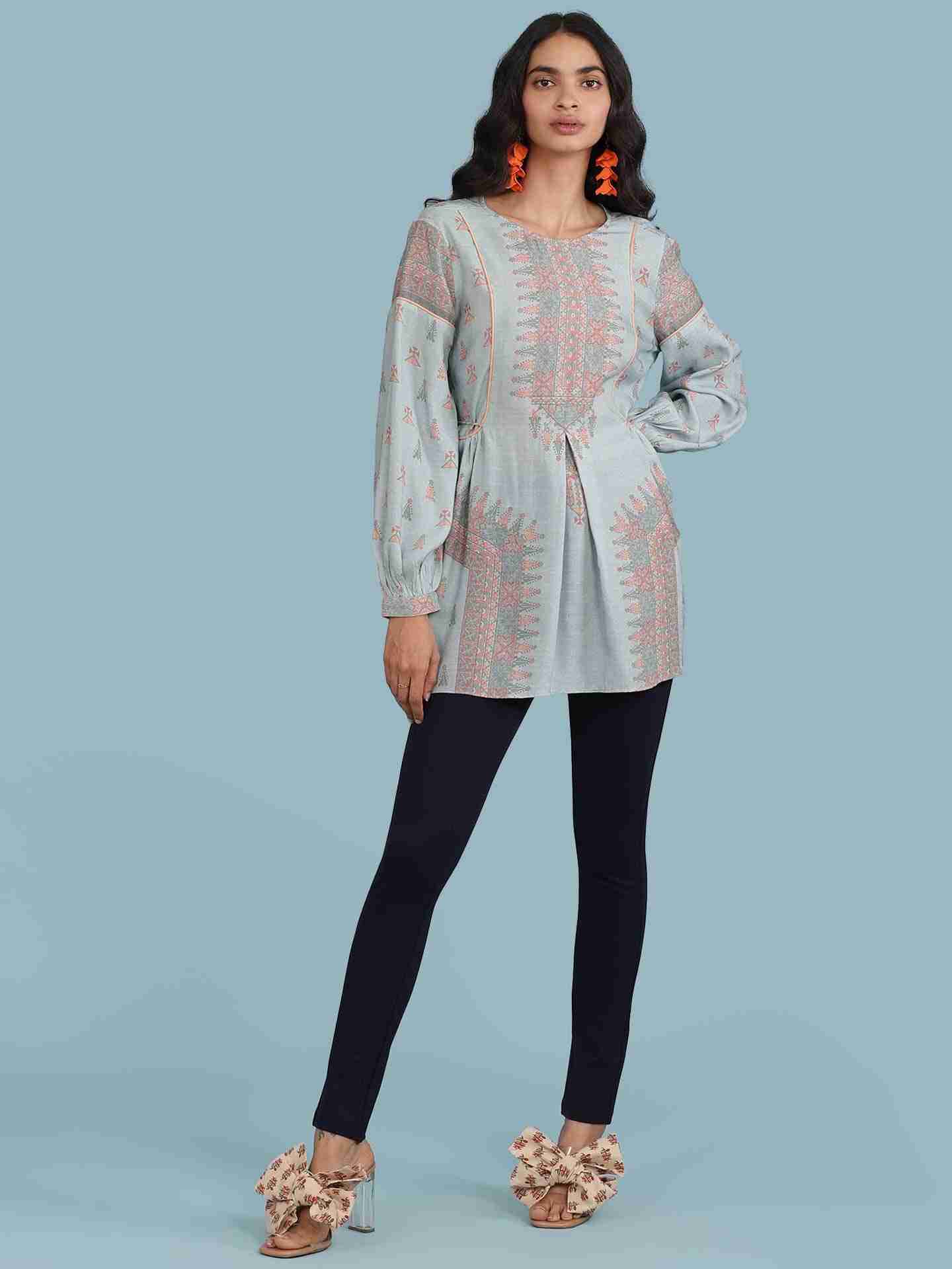 Sky Blue Gunj Kurti