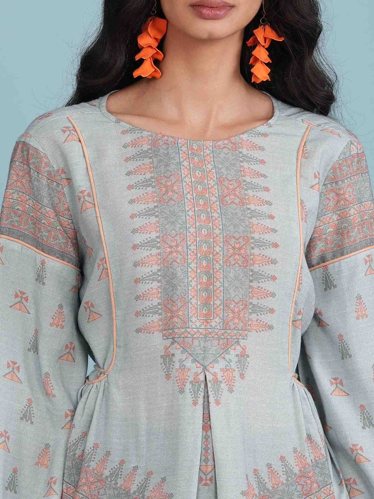 Sky Blue Gunj Kurti
