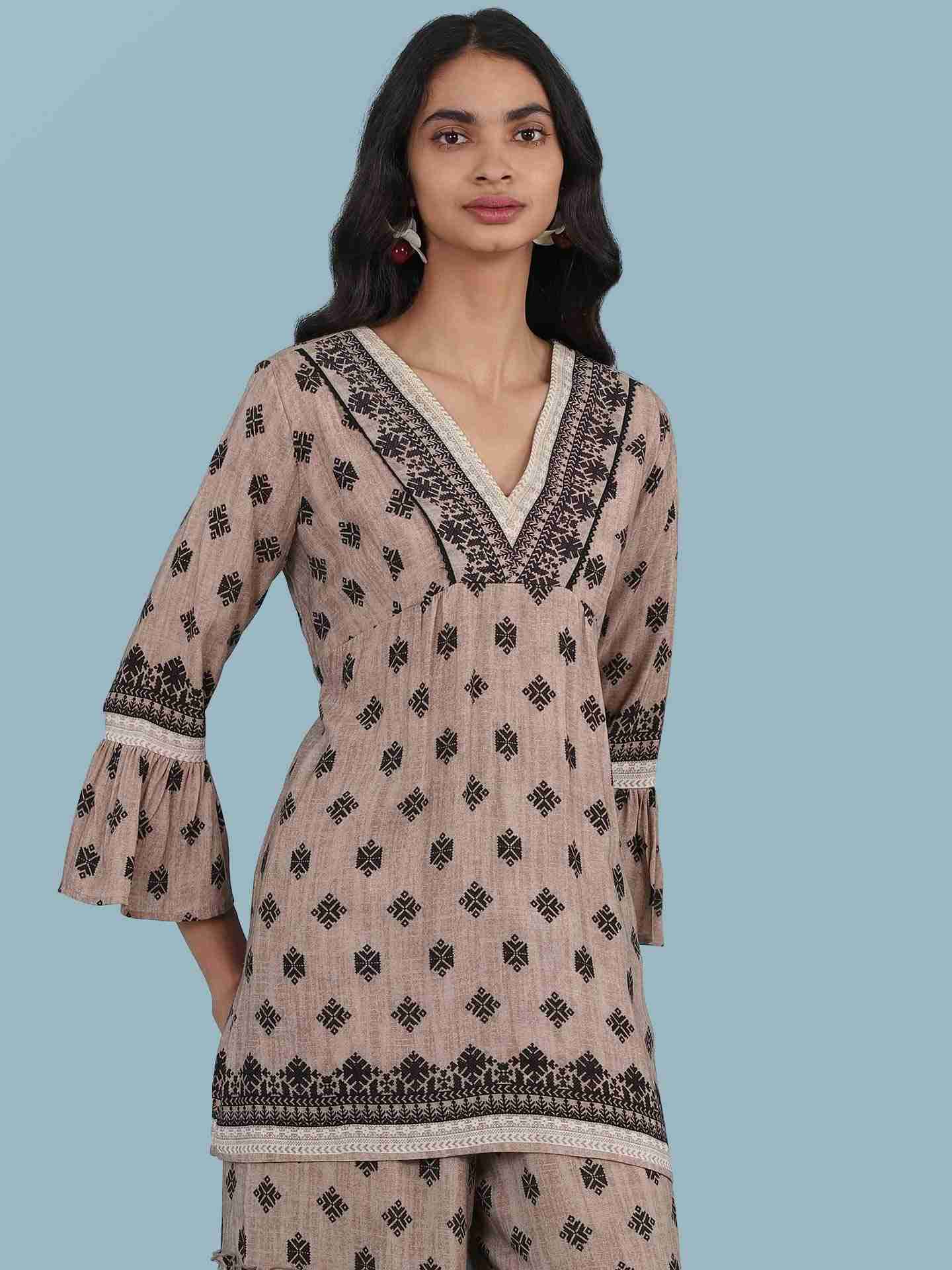 Grey Soriee Kurti
