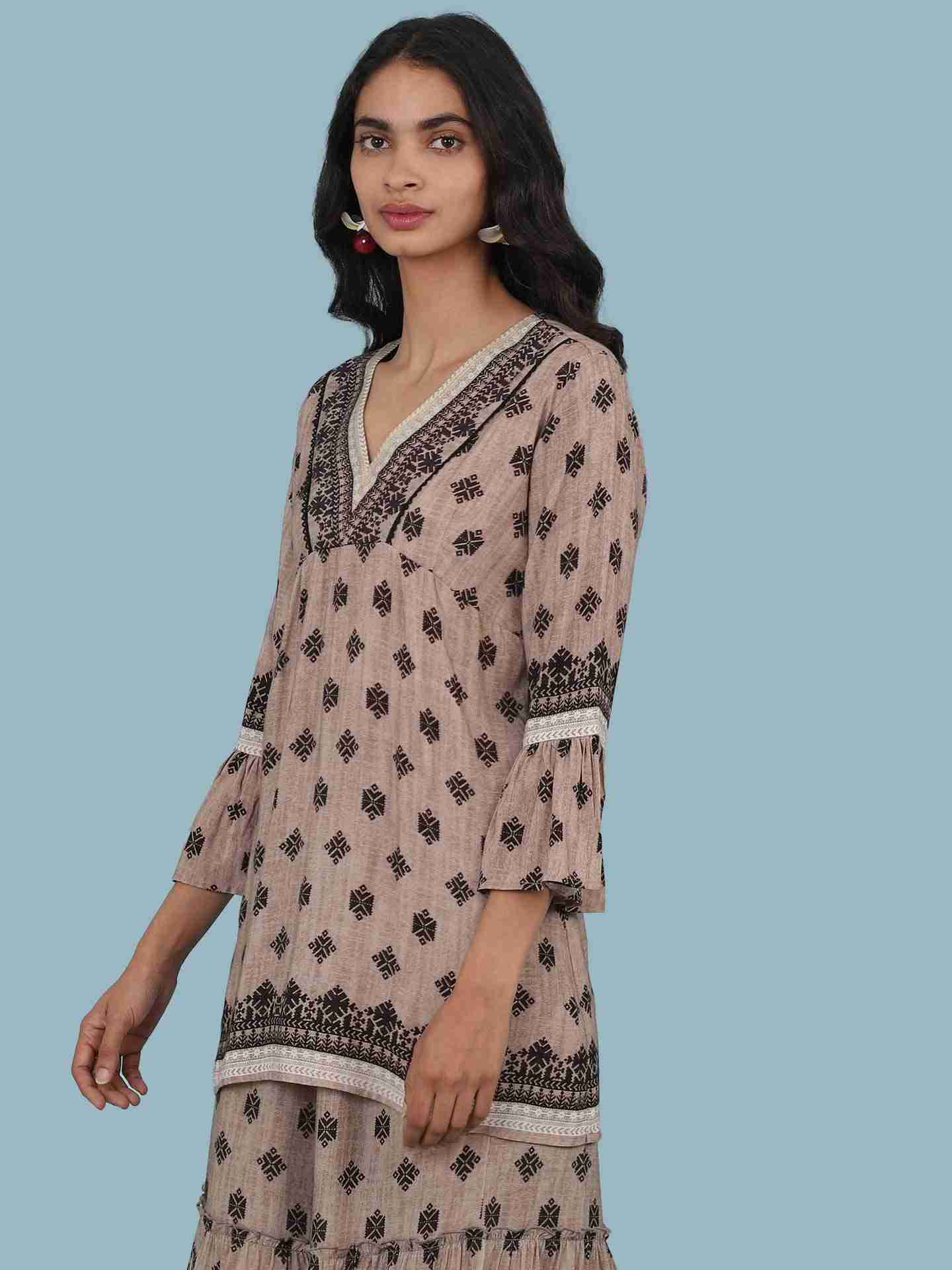 Grey Soriee Kurti