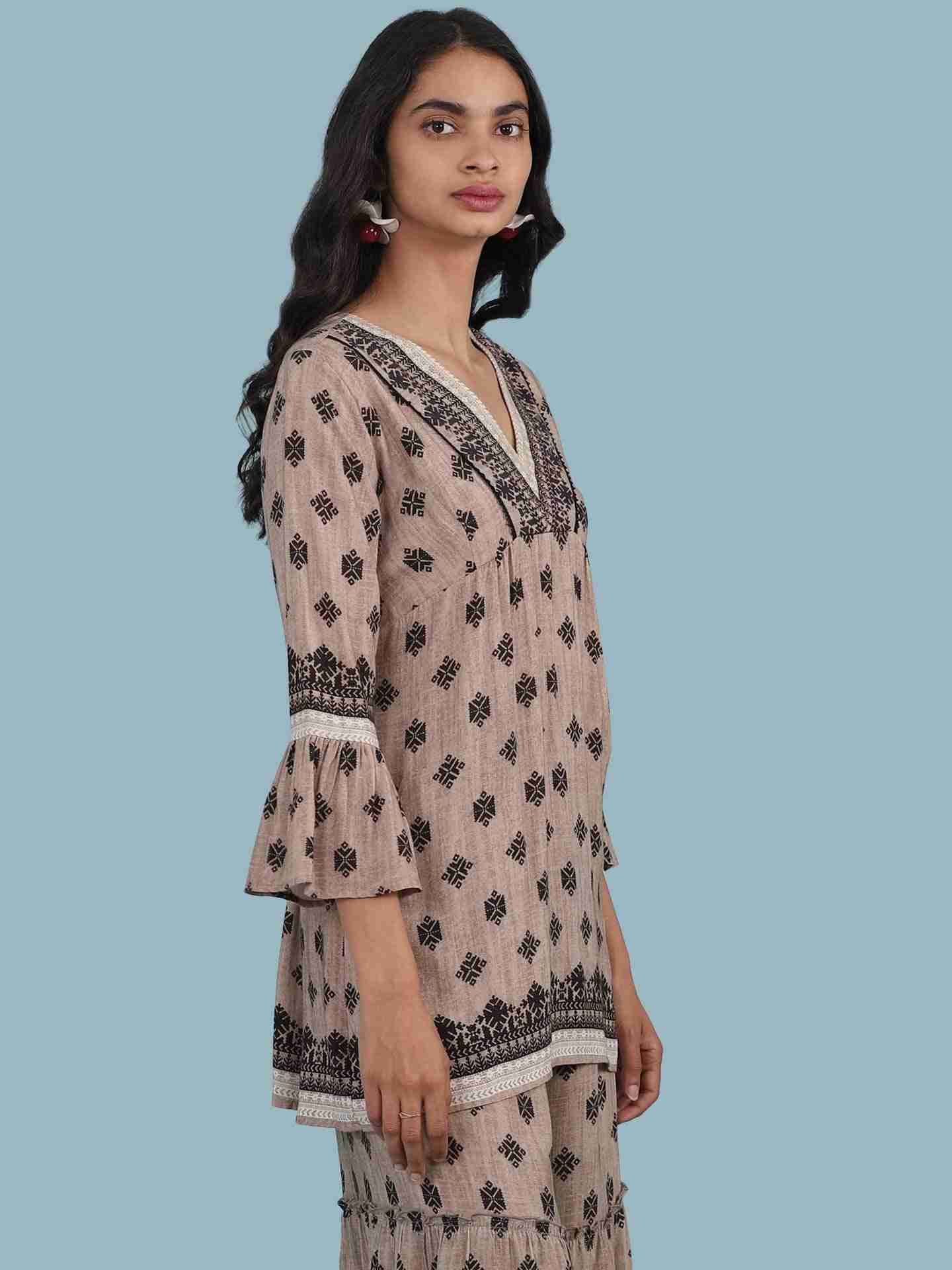 Grey Soriee Kurti