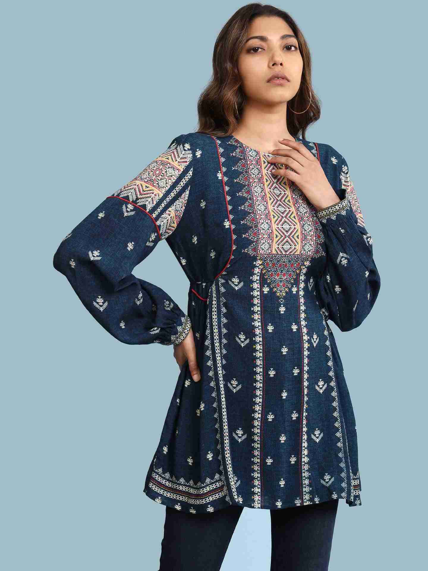 Blue Gitali Tunic