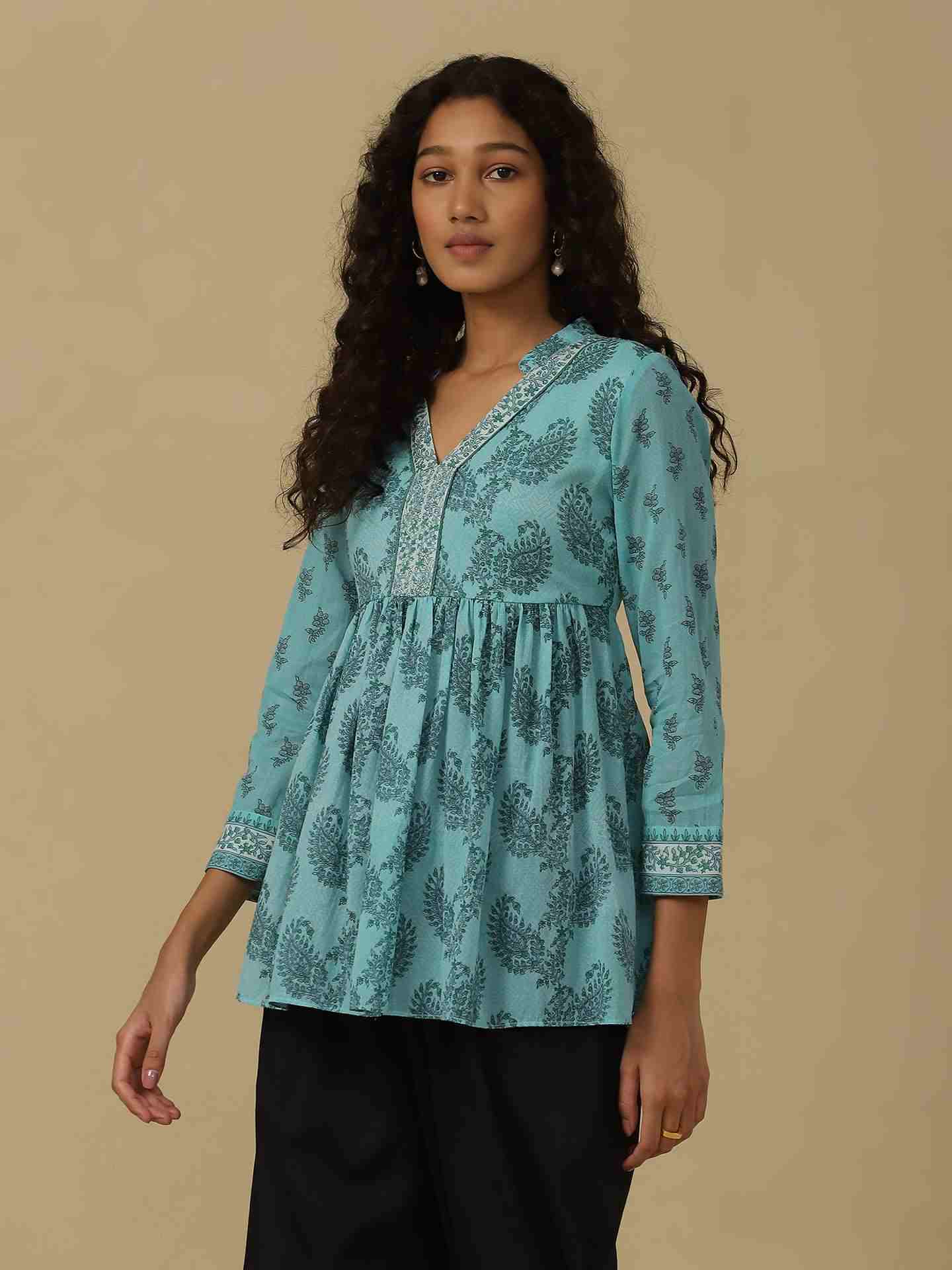 Aqua Ashmeera Tiered Top