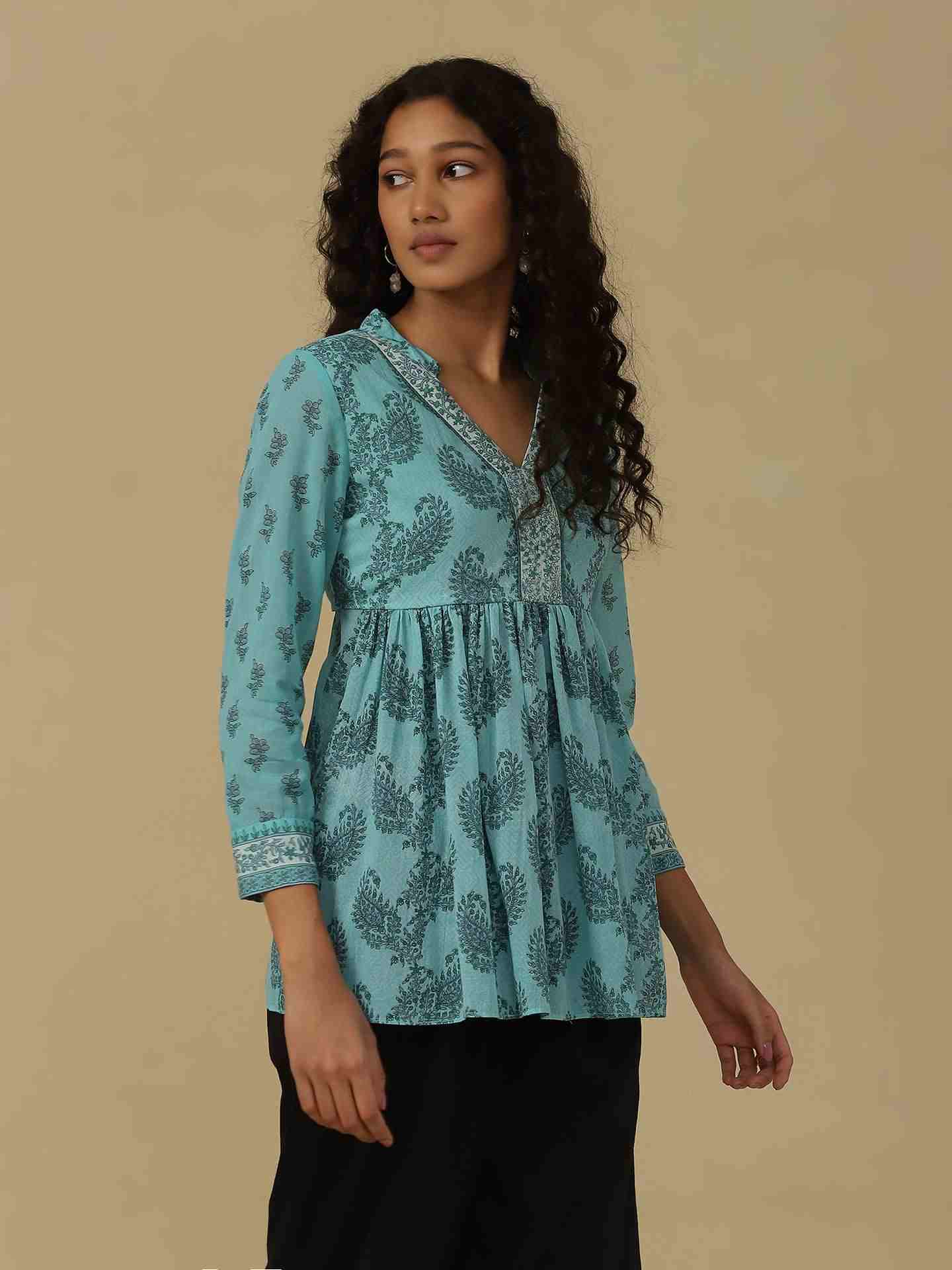 Aqua Ashmeera Tiered Top