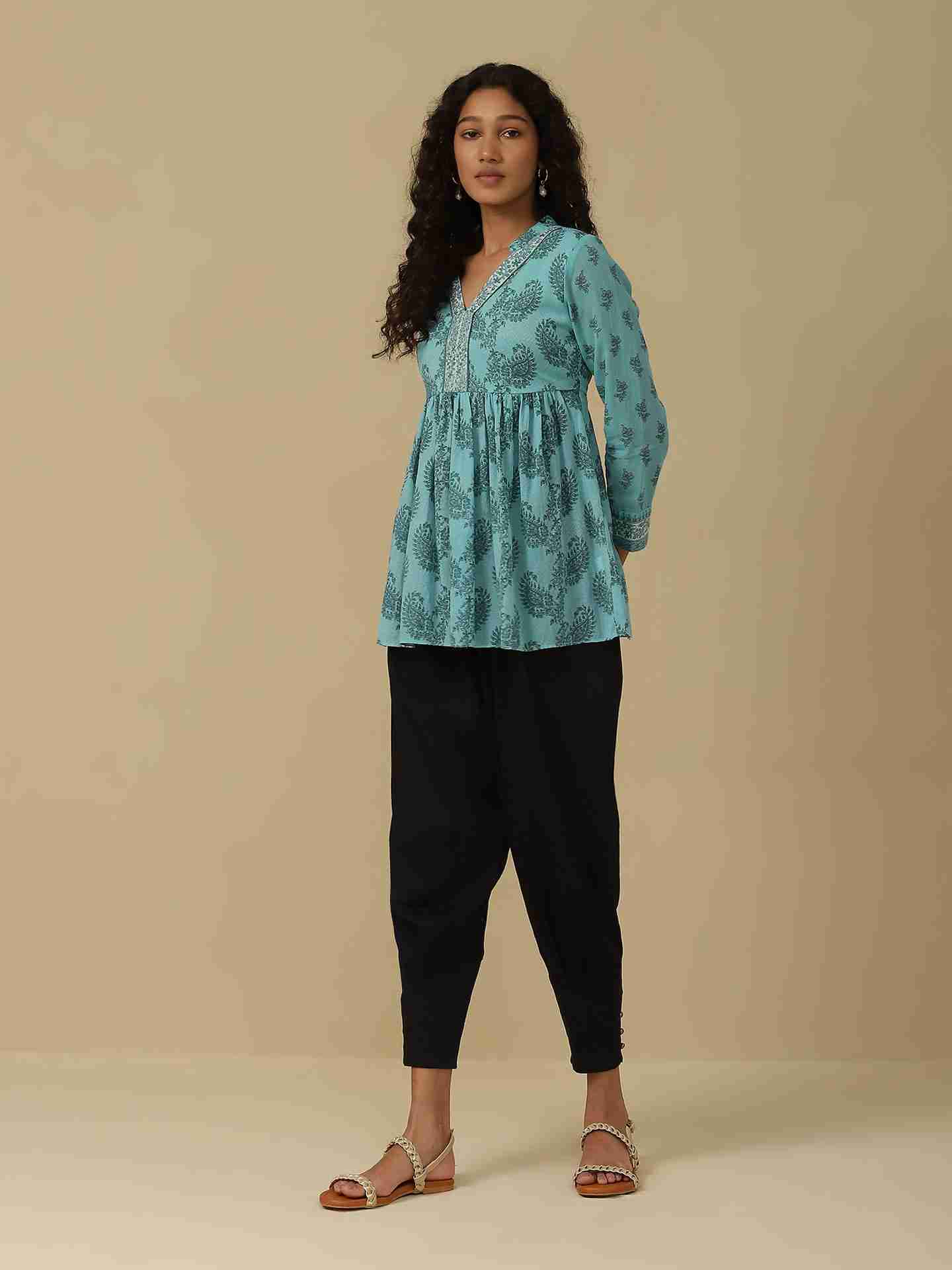 Aqua Ashmeera Tiered Top