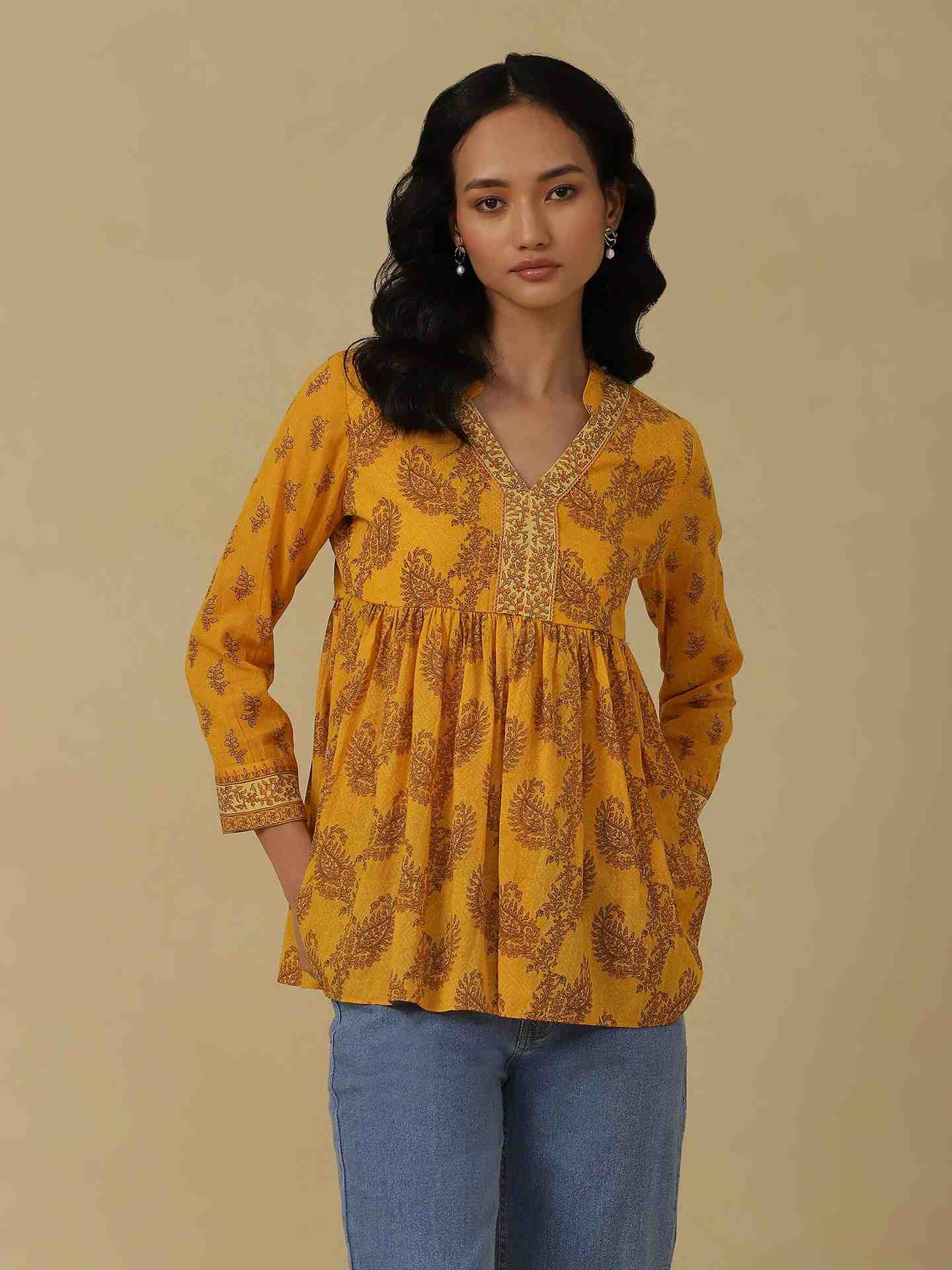 Marigold Ashmeera Tiered Top