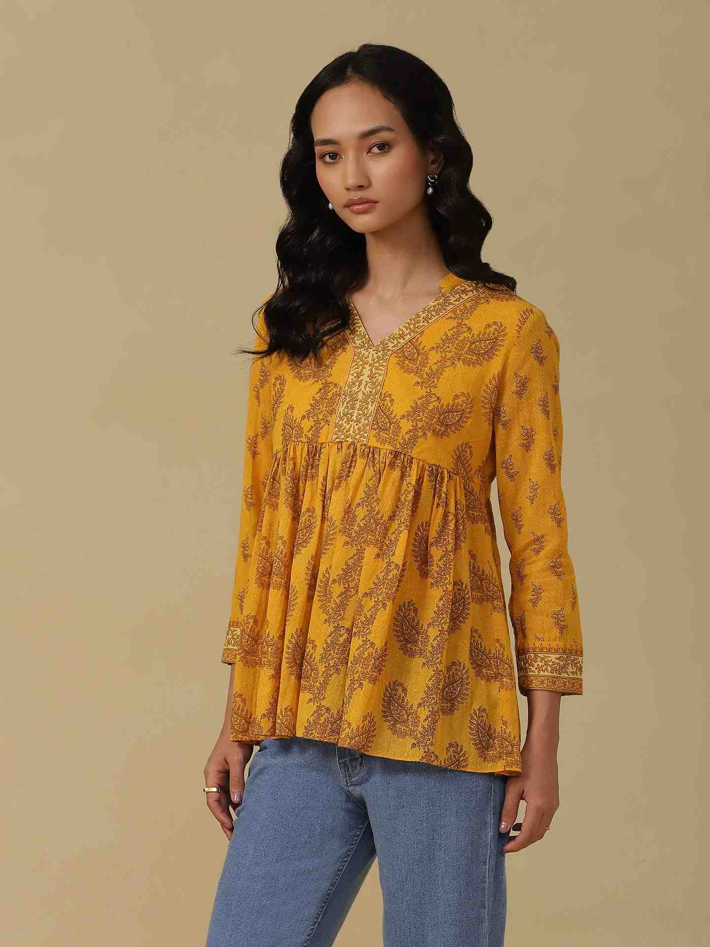Marigold Ashmeera Tiered Top