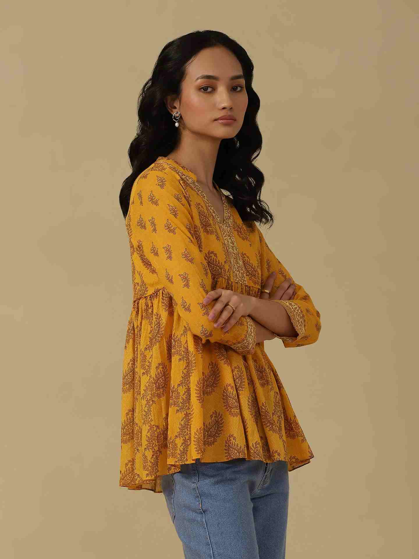 Marigold Ashmeera Tiered Top