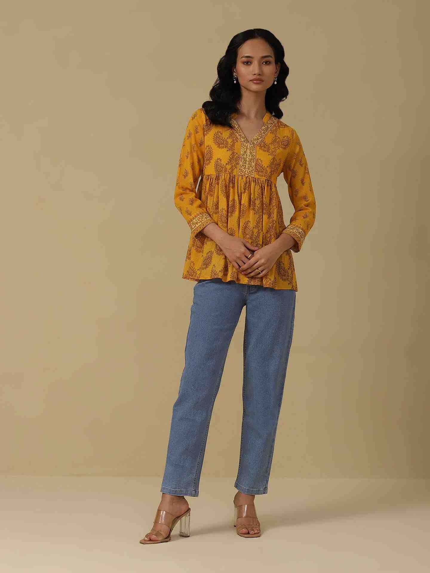 Marigold Ashmeera Tiered Top