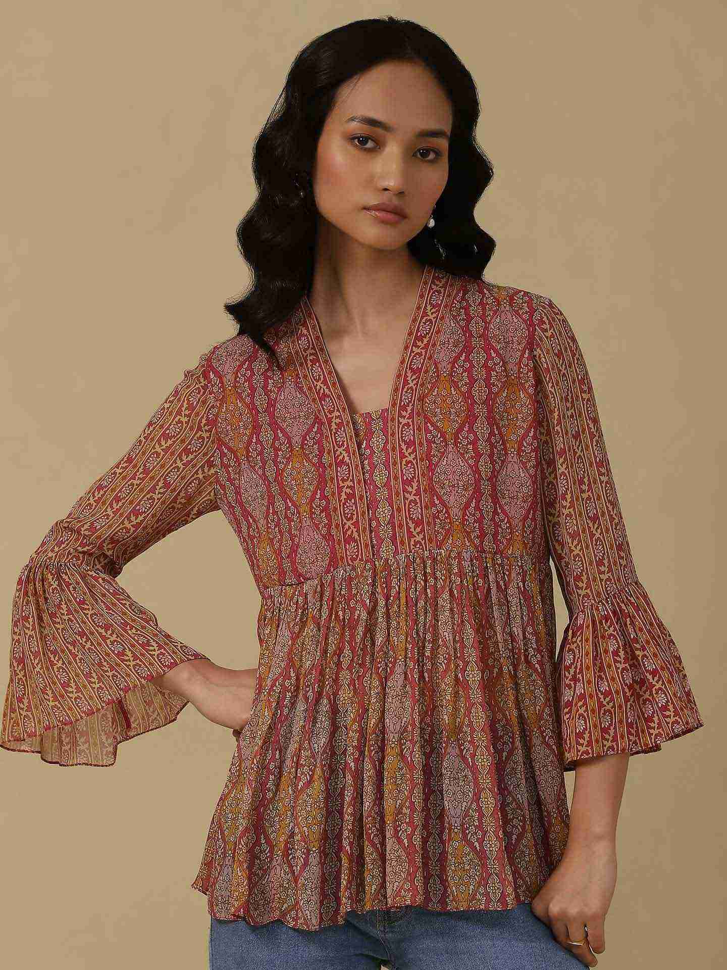 Fuschia Areej Kurti