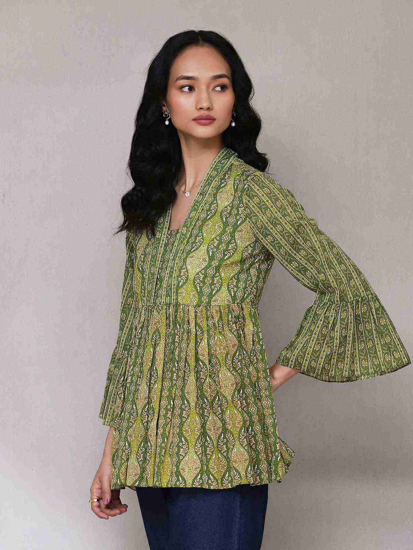 Green Areej Kurti