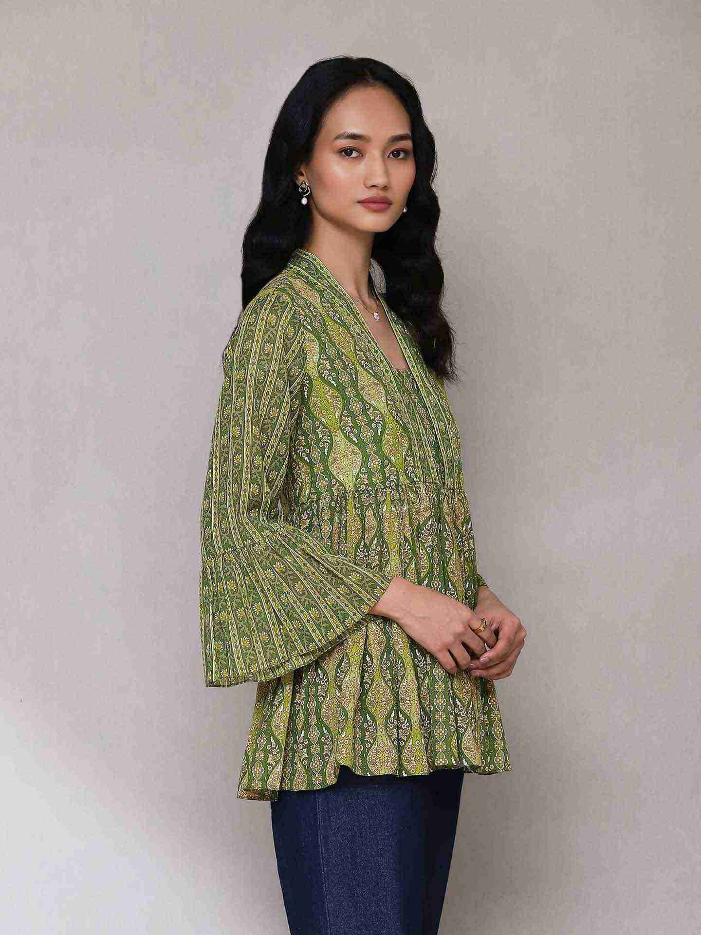 Green Areej Kurti