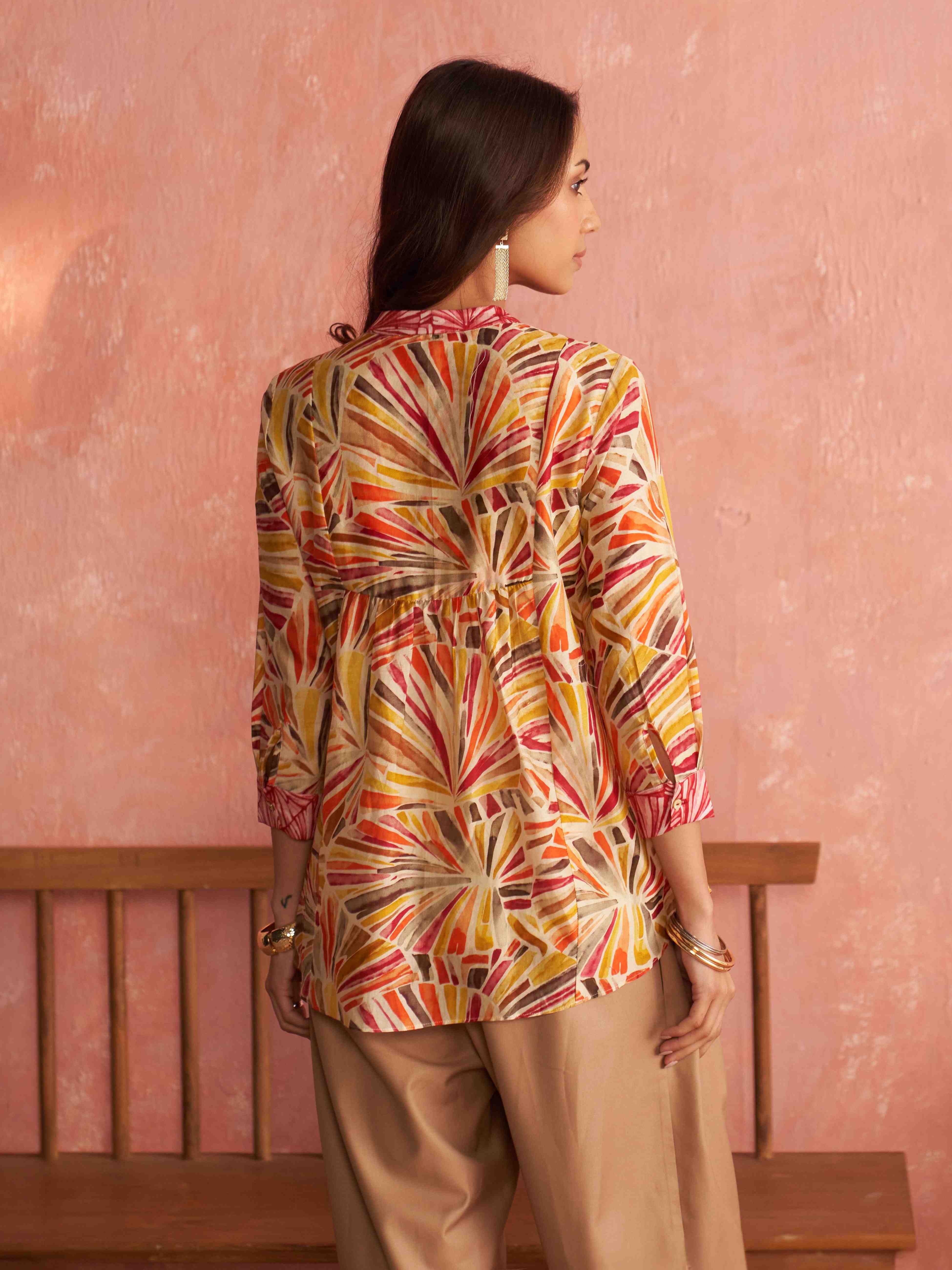 Multi Color Phulkaari Kurti