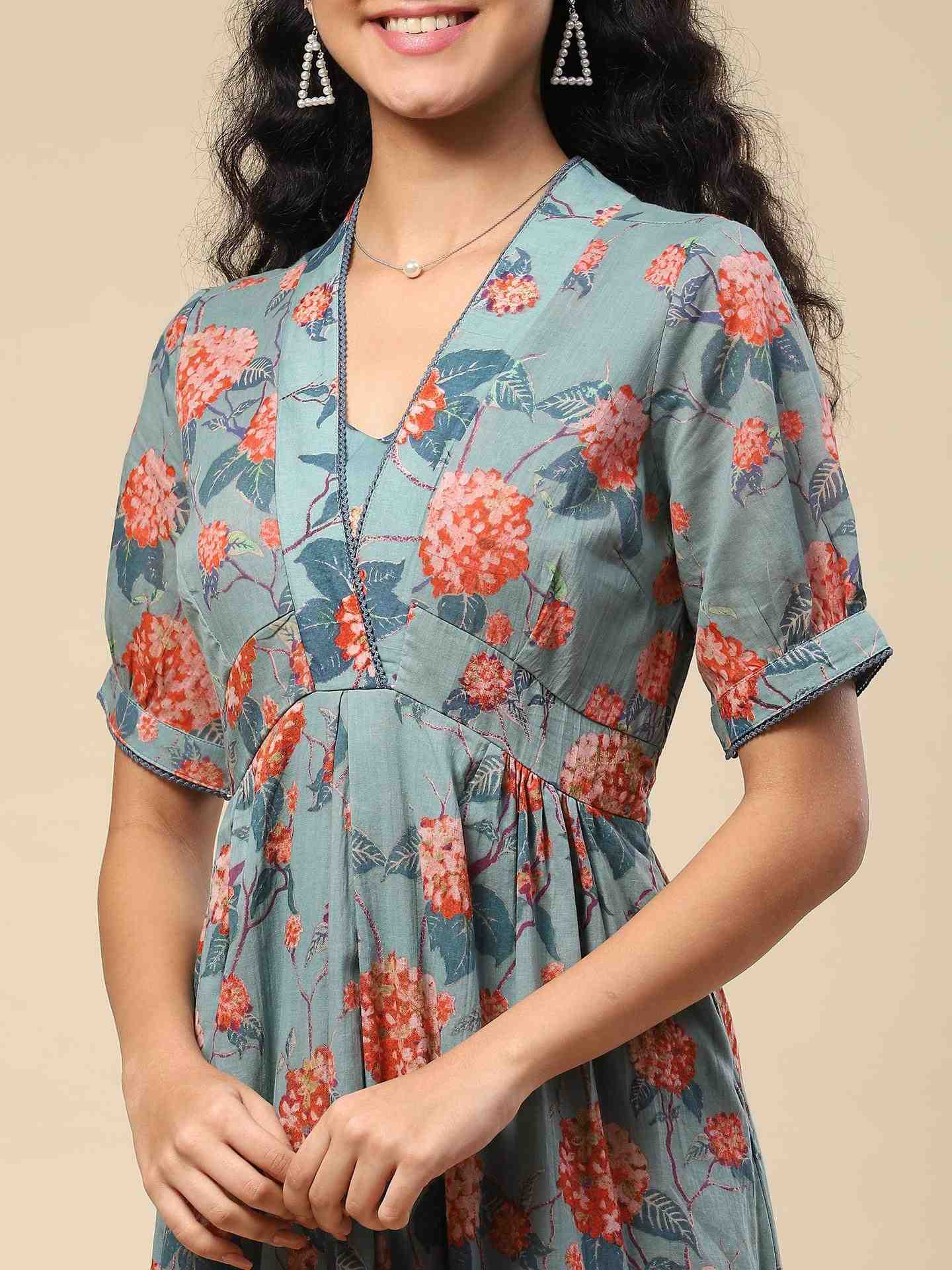 Green Kalakriti Long Dress