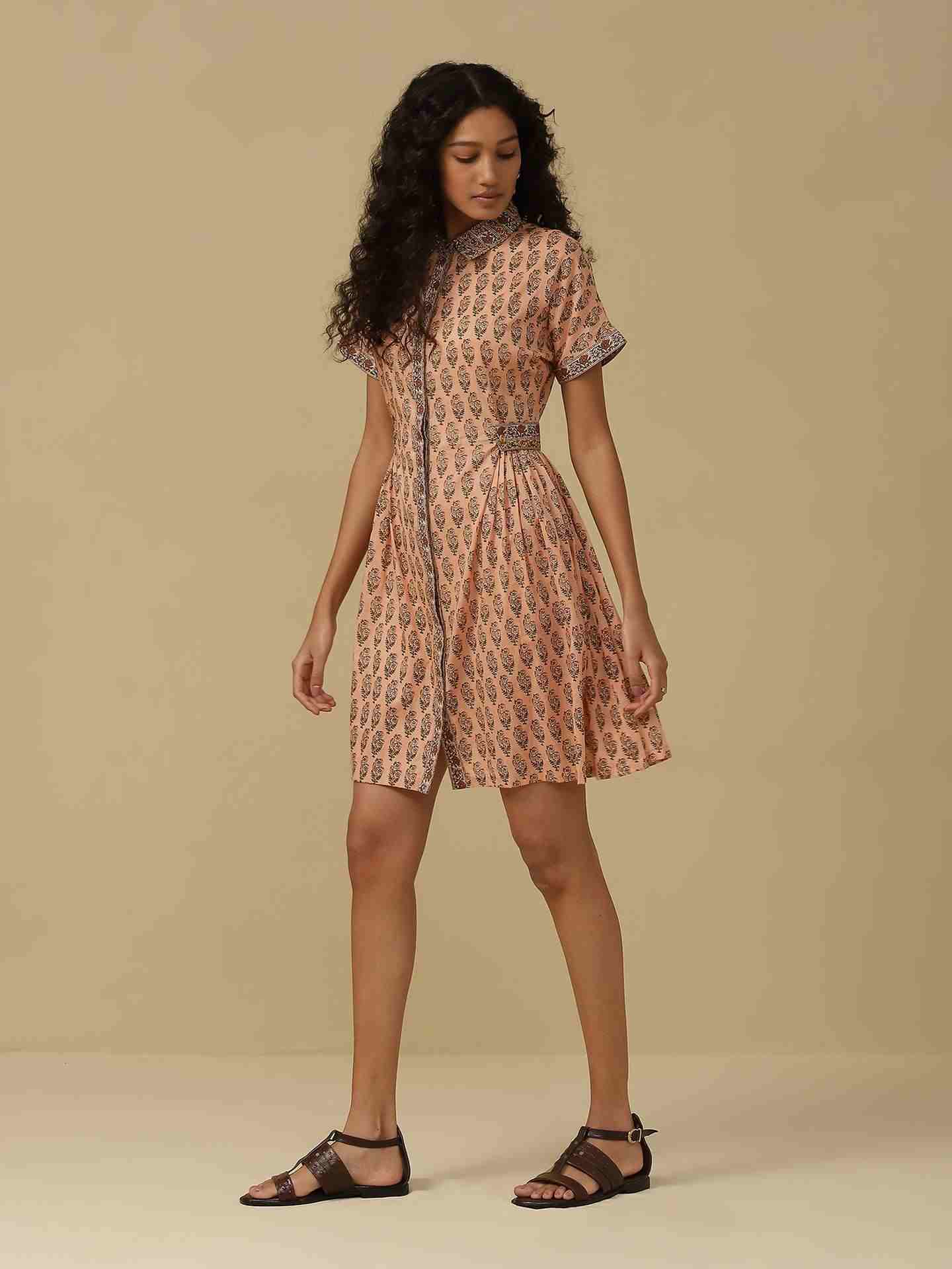 Peach Nawar Long Dress