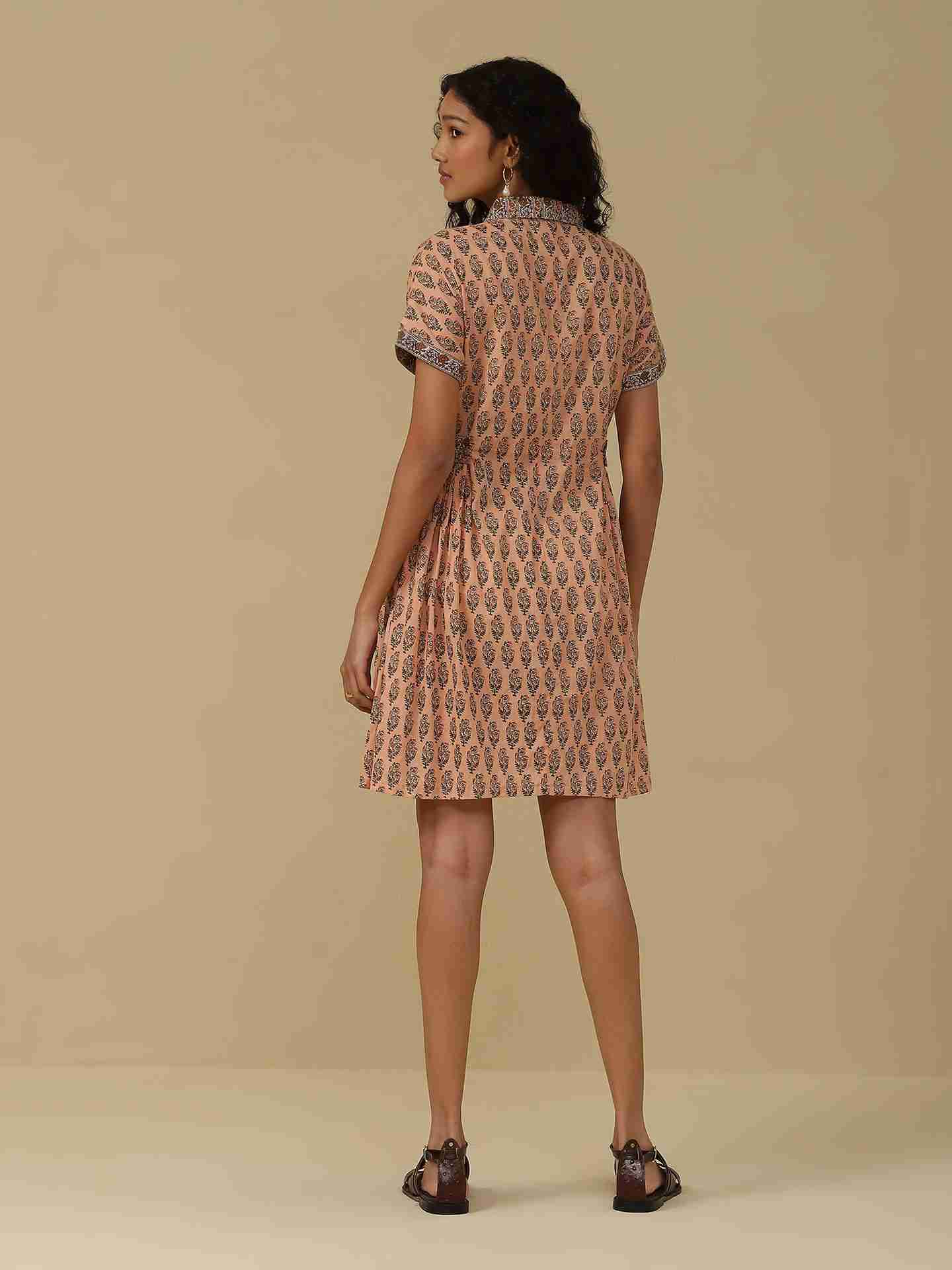 Peach Nawar Long Dress