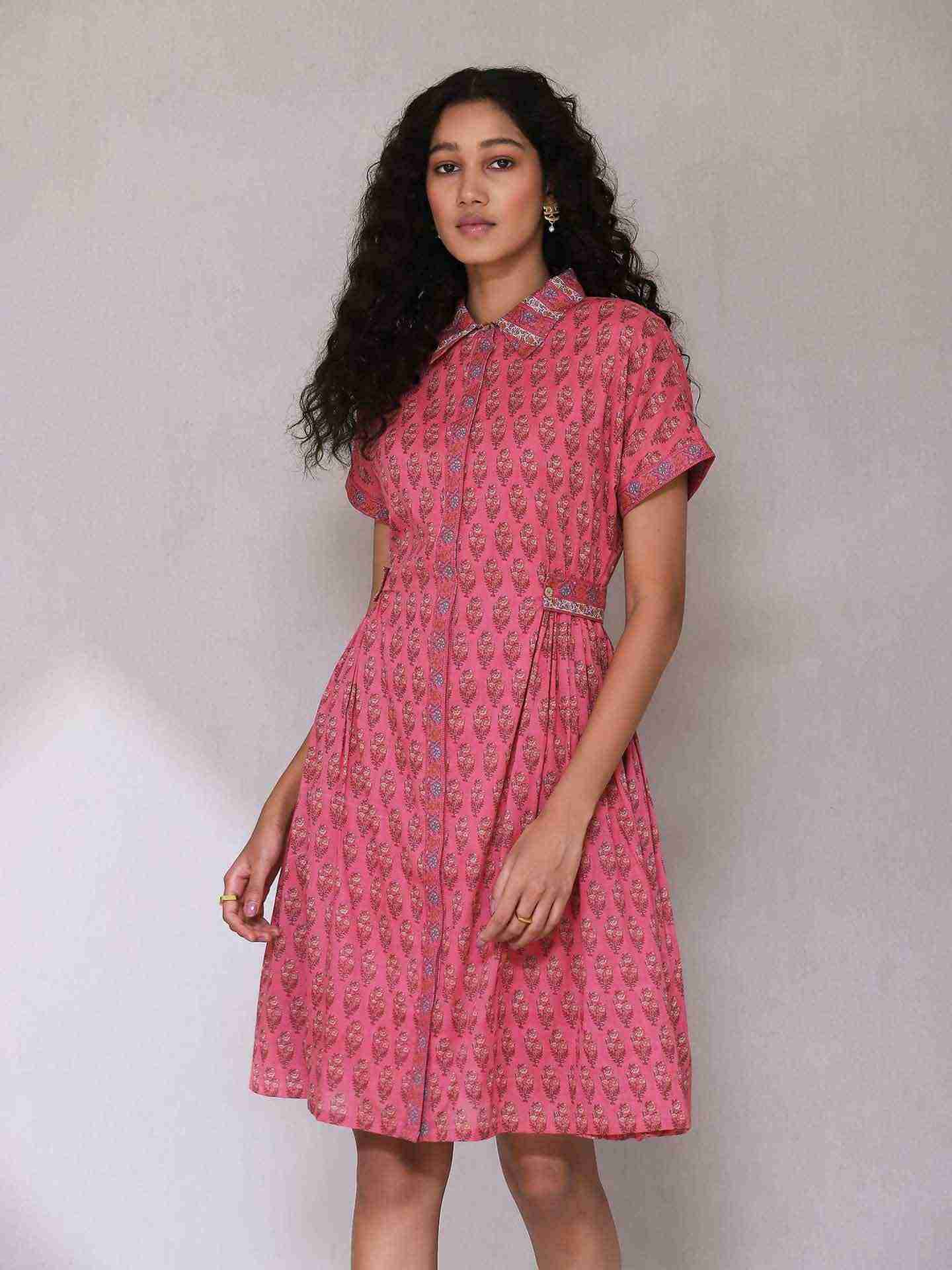 Pink Nawar Long Dress