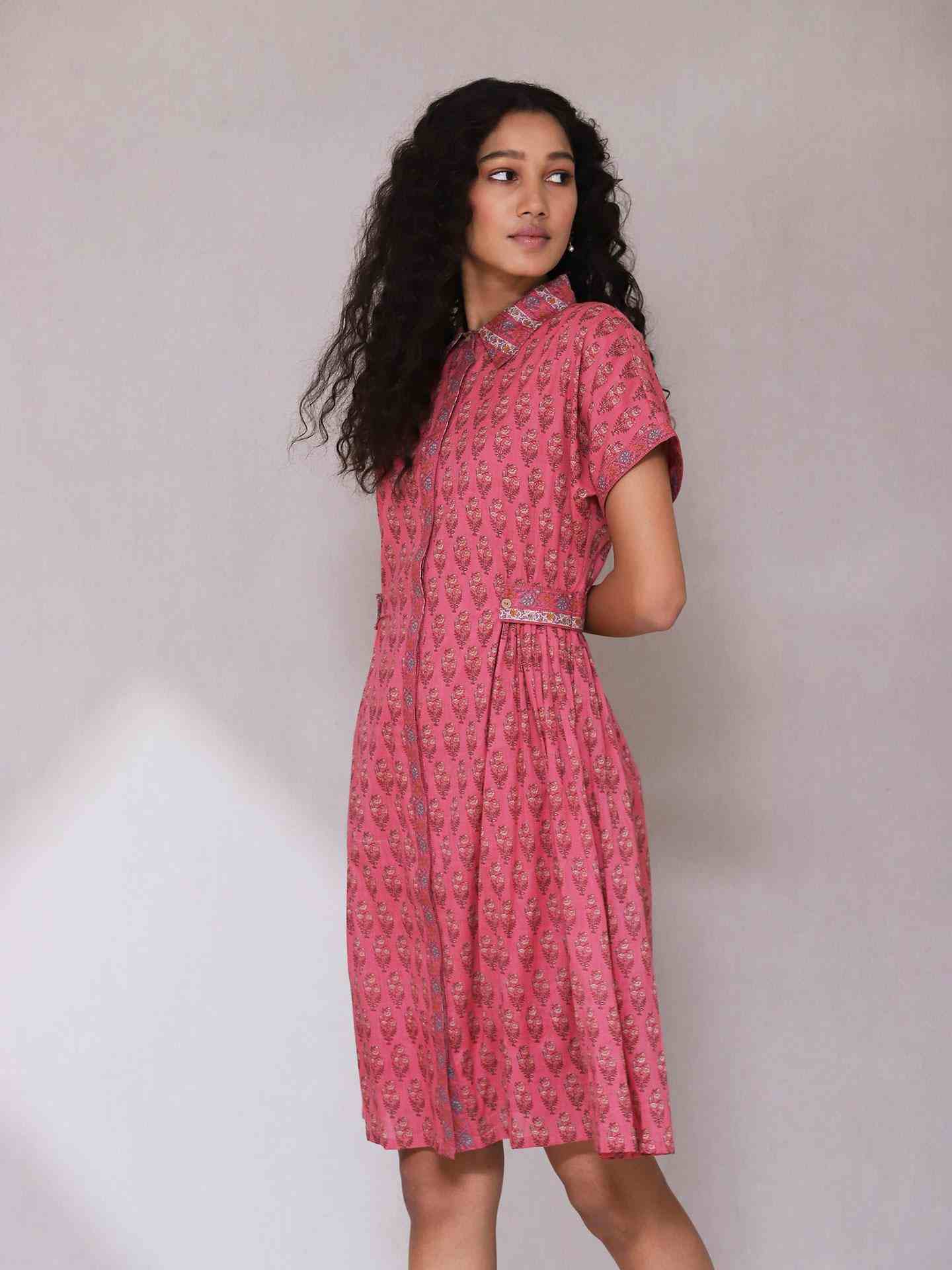 Pink Nawar Long Dress