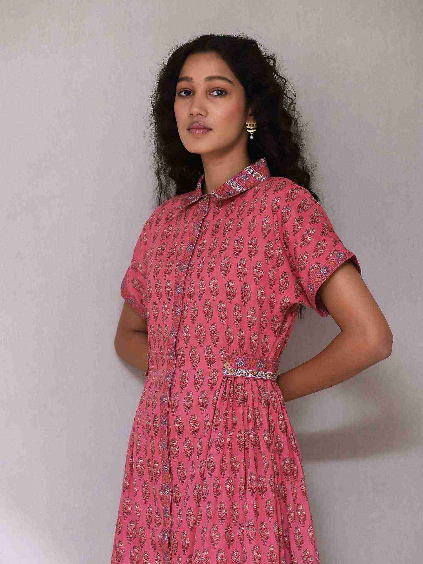 Pink Nawar Long Dress