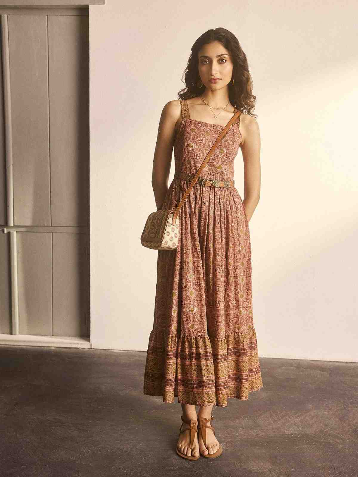 Brown Aishani Long Dress