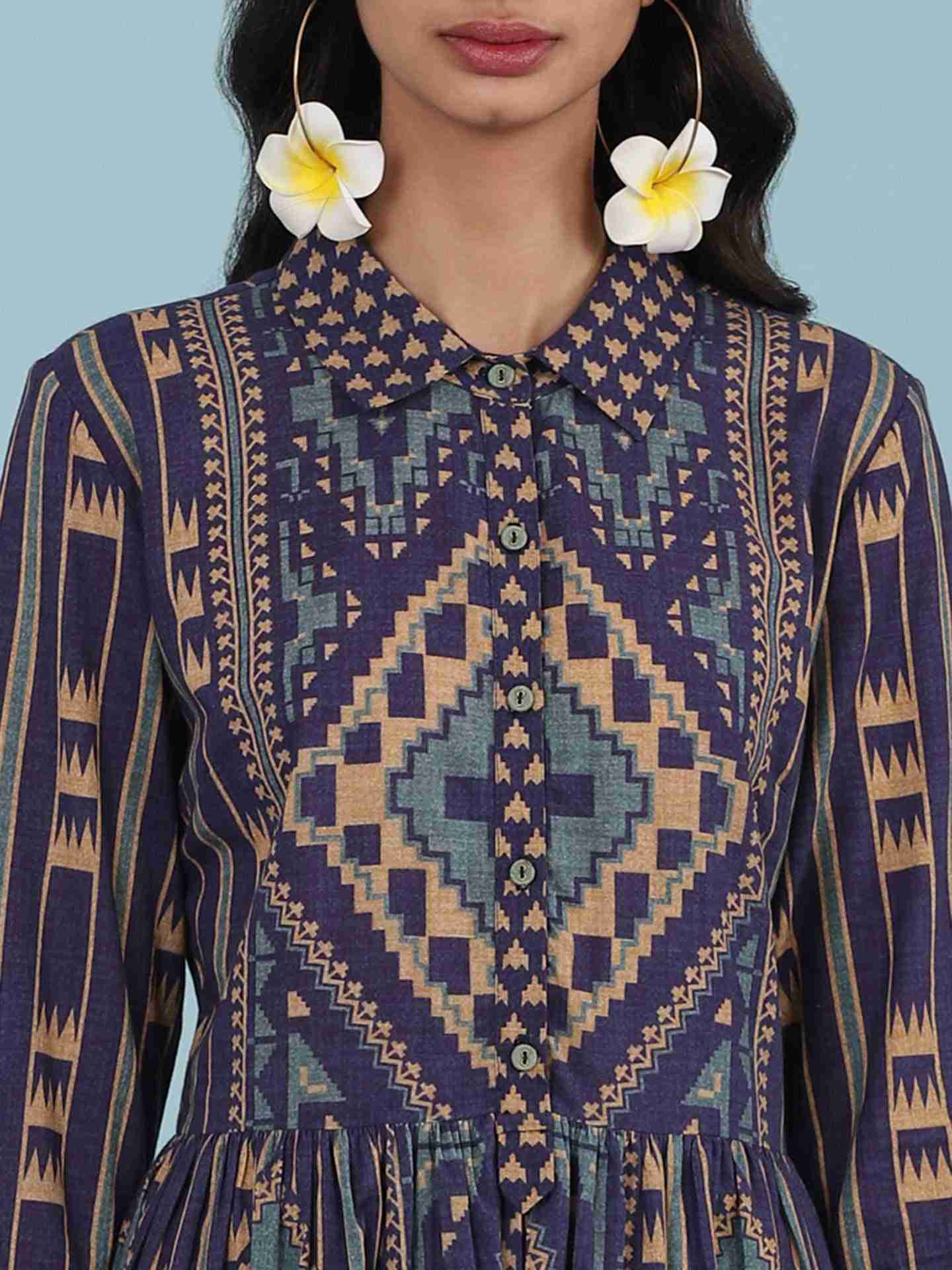 Blue Mula Long Dress