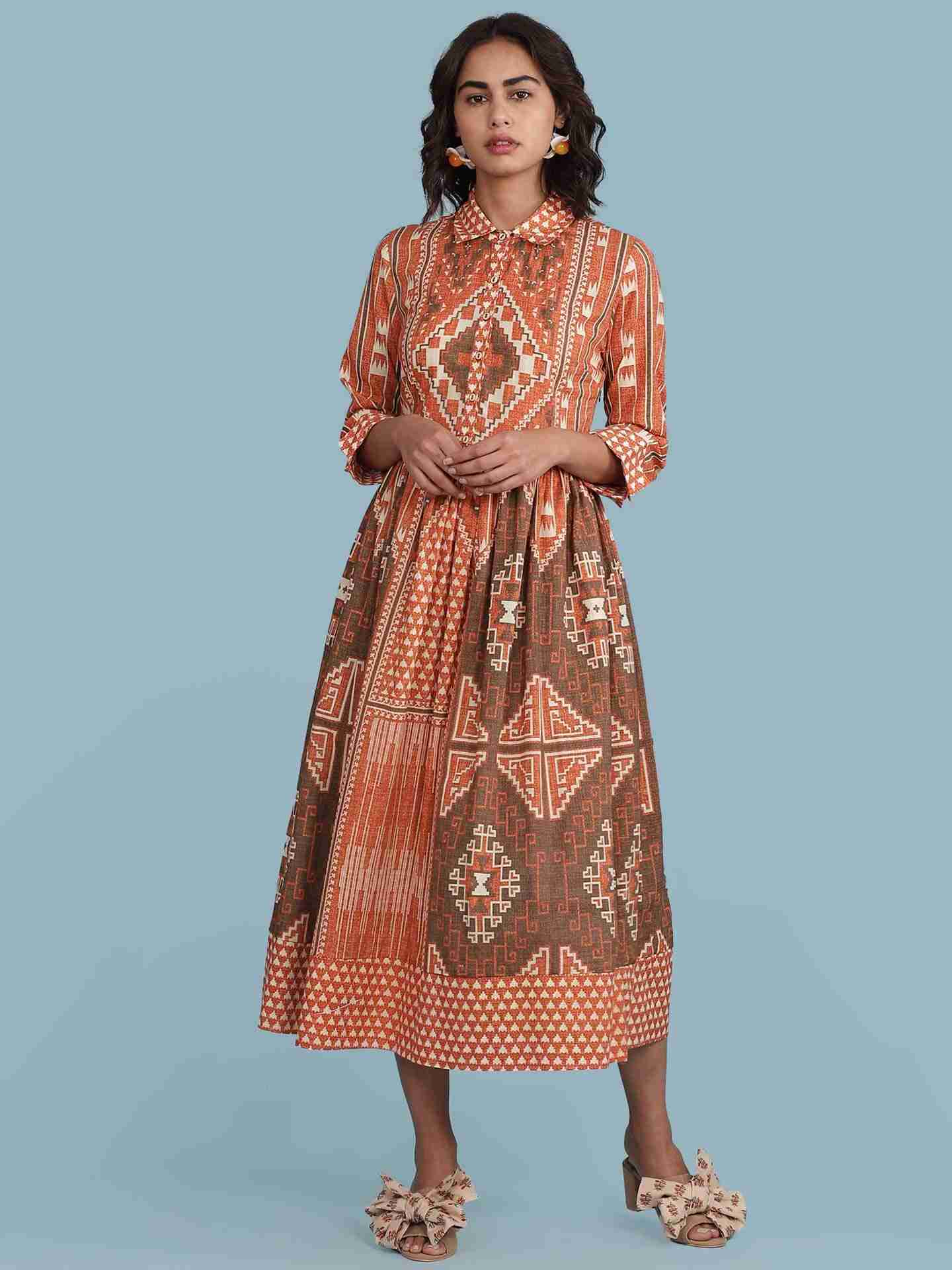 Rust Mula Long Dress