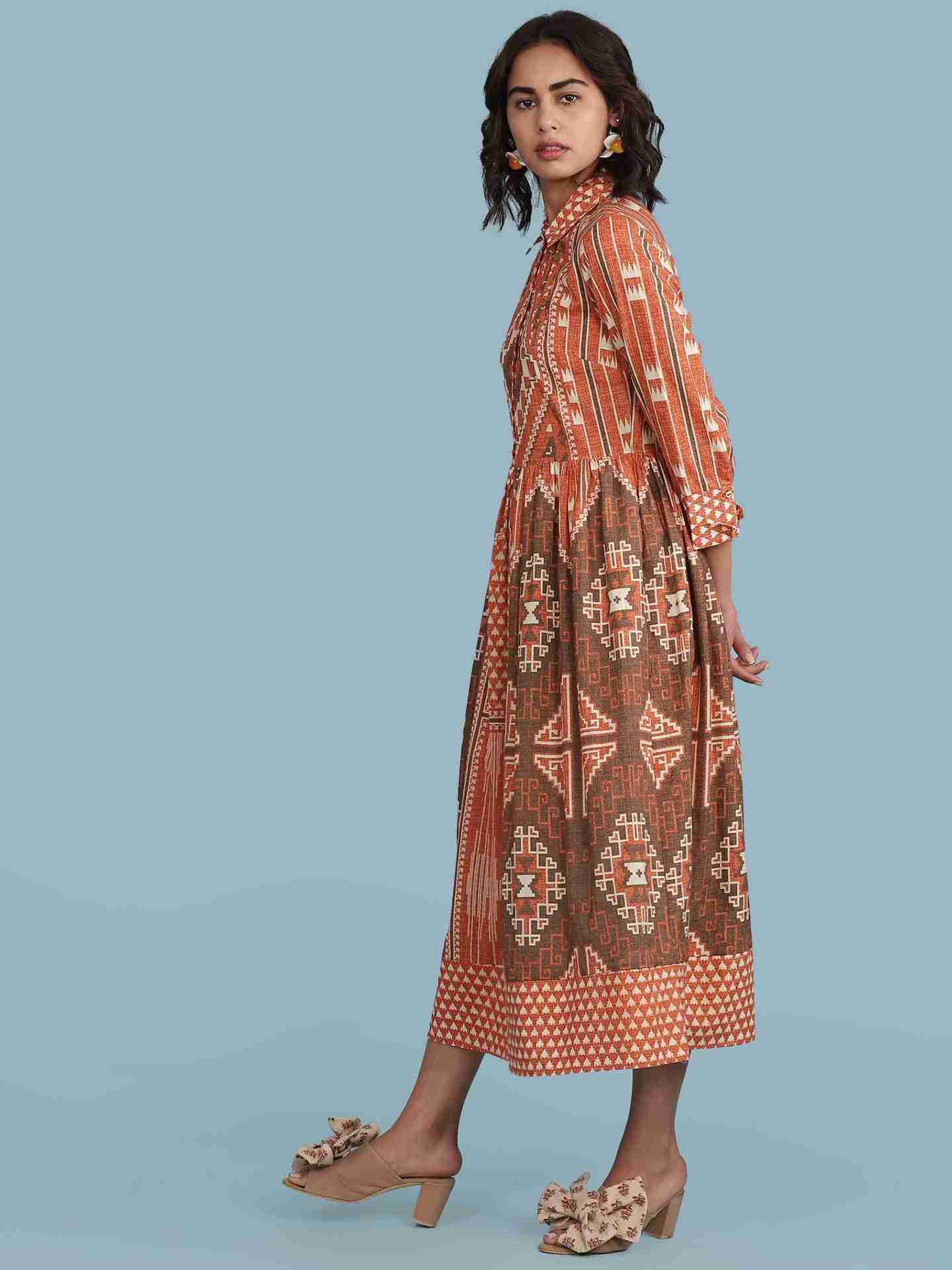 Rust Mula Long Dress