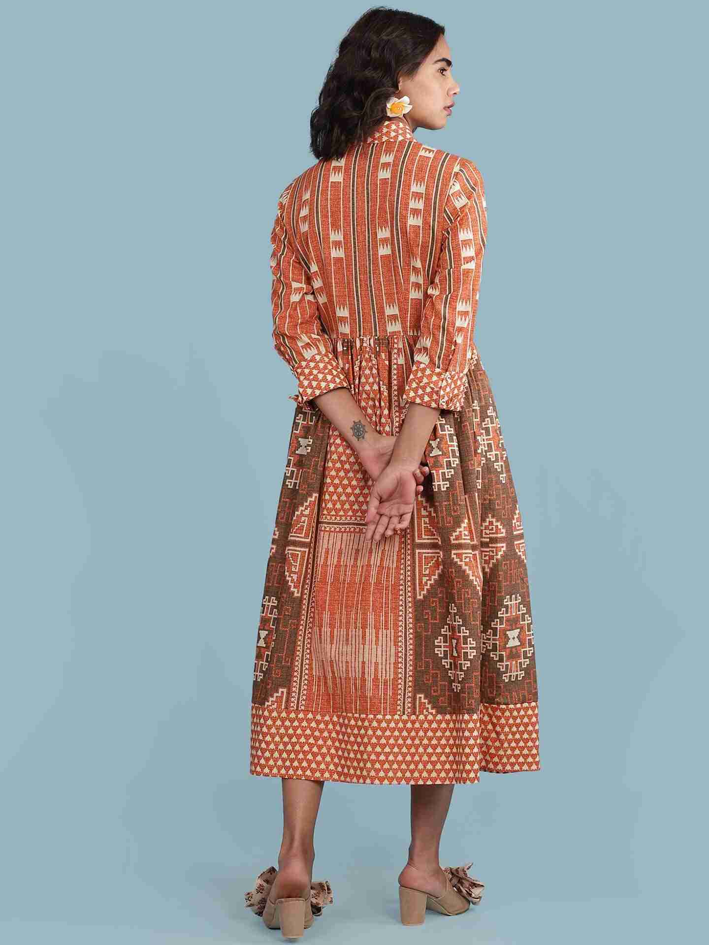 Rust Mula Long Dress