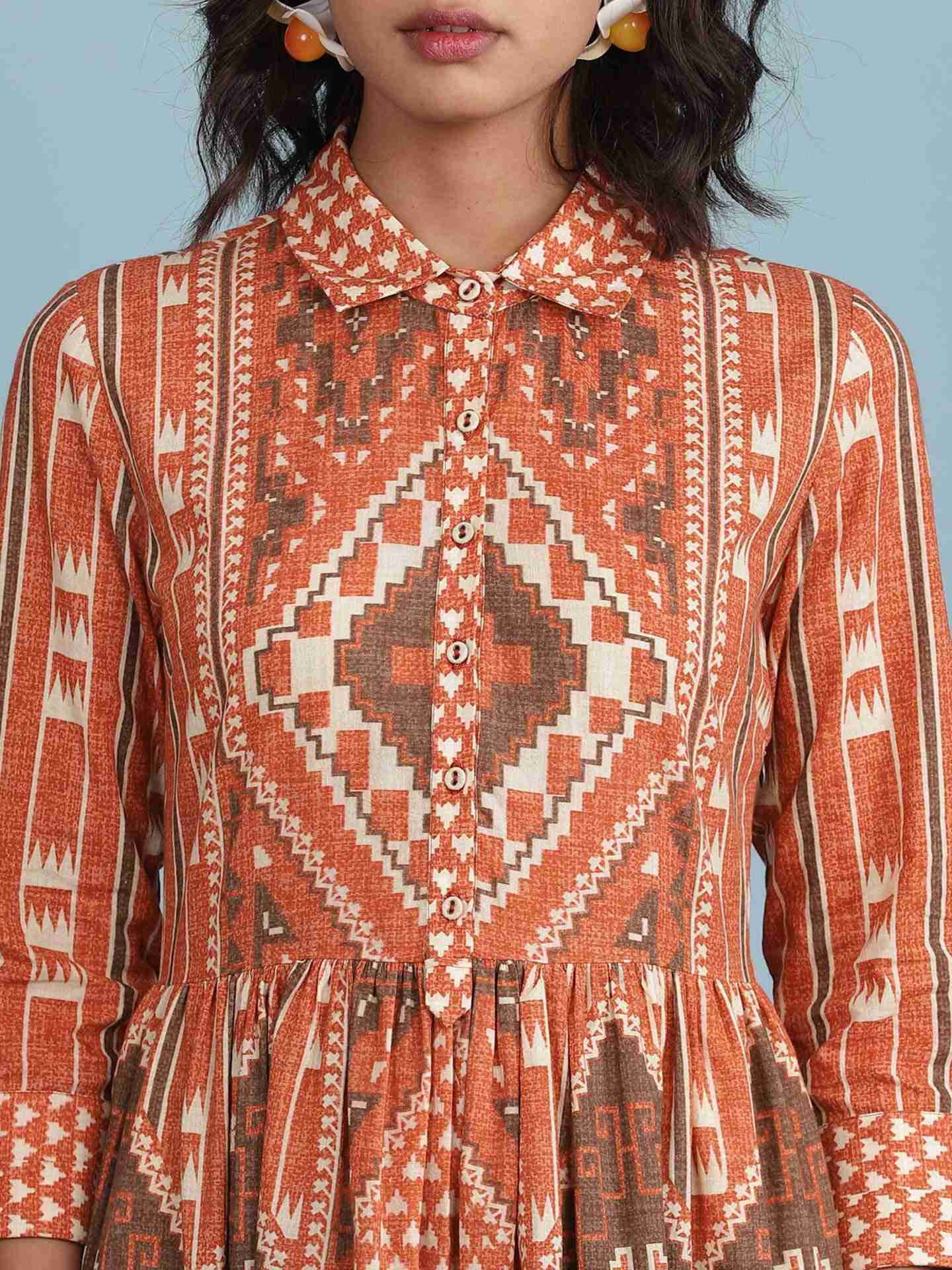 Rust Mula Long Dress